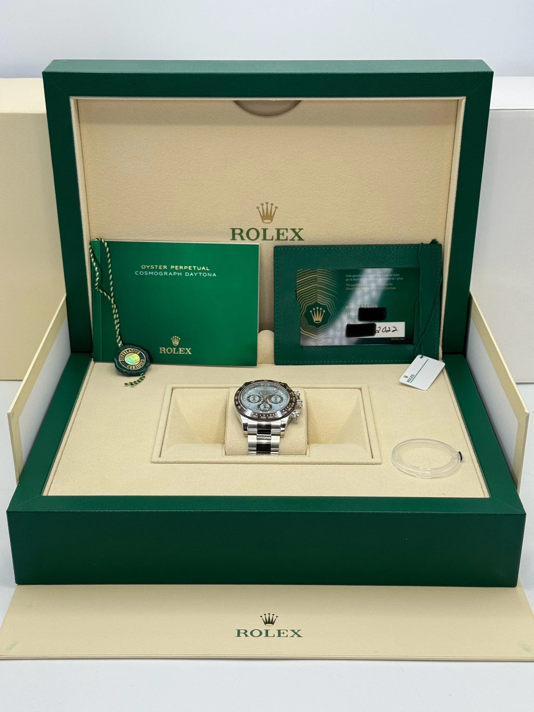 2022 Rolex Daytona 40mm 116506 Platinum Ice Blue Dial - Image 12
