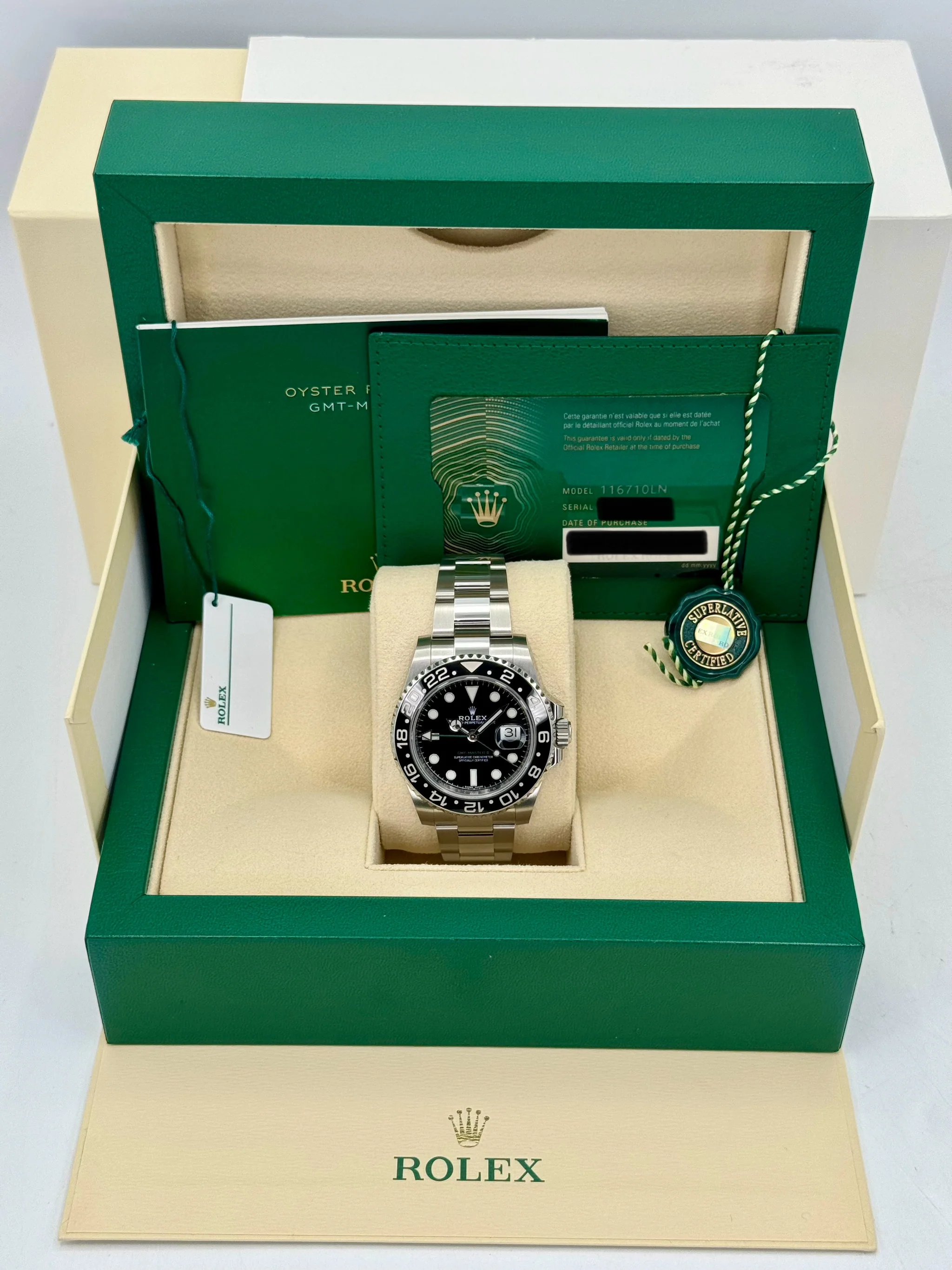 NEW 2022 Rolex GMT-Master II 40mm 116710LN Stainless Steel Black Dial - Image 12