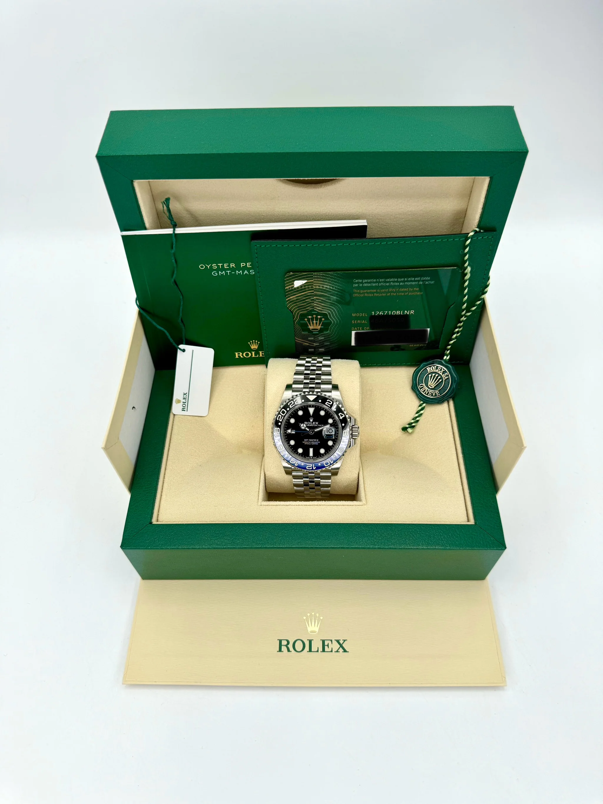 NEW 2022 Rolex GMT-Master II "Batgirl" 40mm 126710BLNR Jubilee Black Dial - Image 11