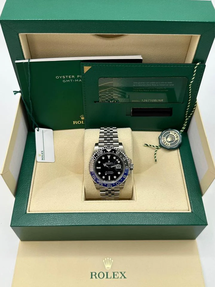 NEW 2022 Rolex GMT-Master II "Batgirl" 40mm 126710BLNR Jubilee Black Dial - Image 11