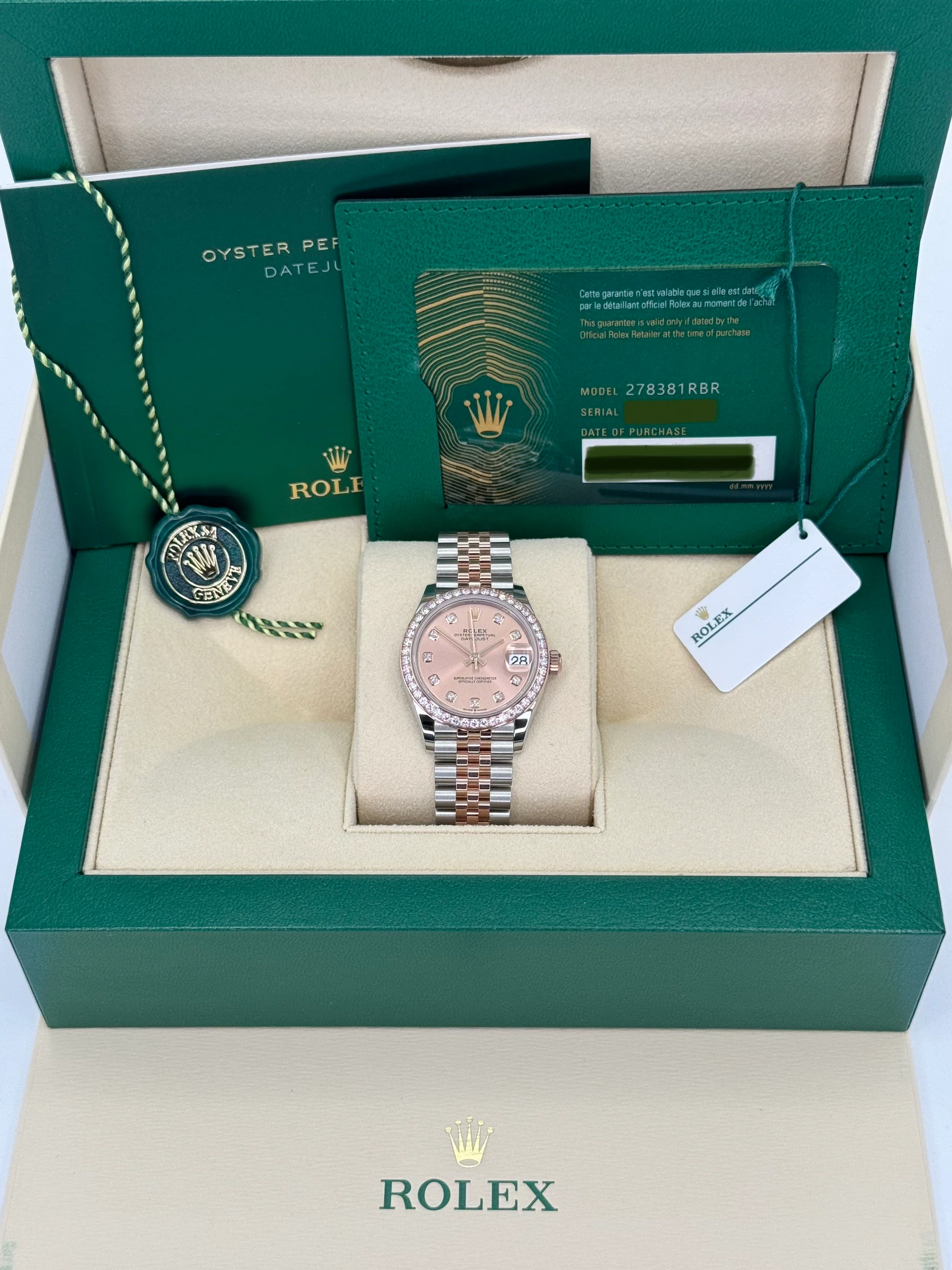NEW 2023 Datejust 31mm 278381RBR Two-Tone Rose 10 Diamond Dial - Image 11