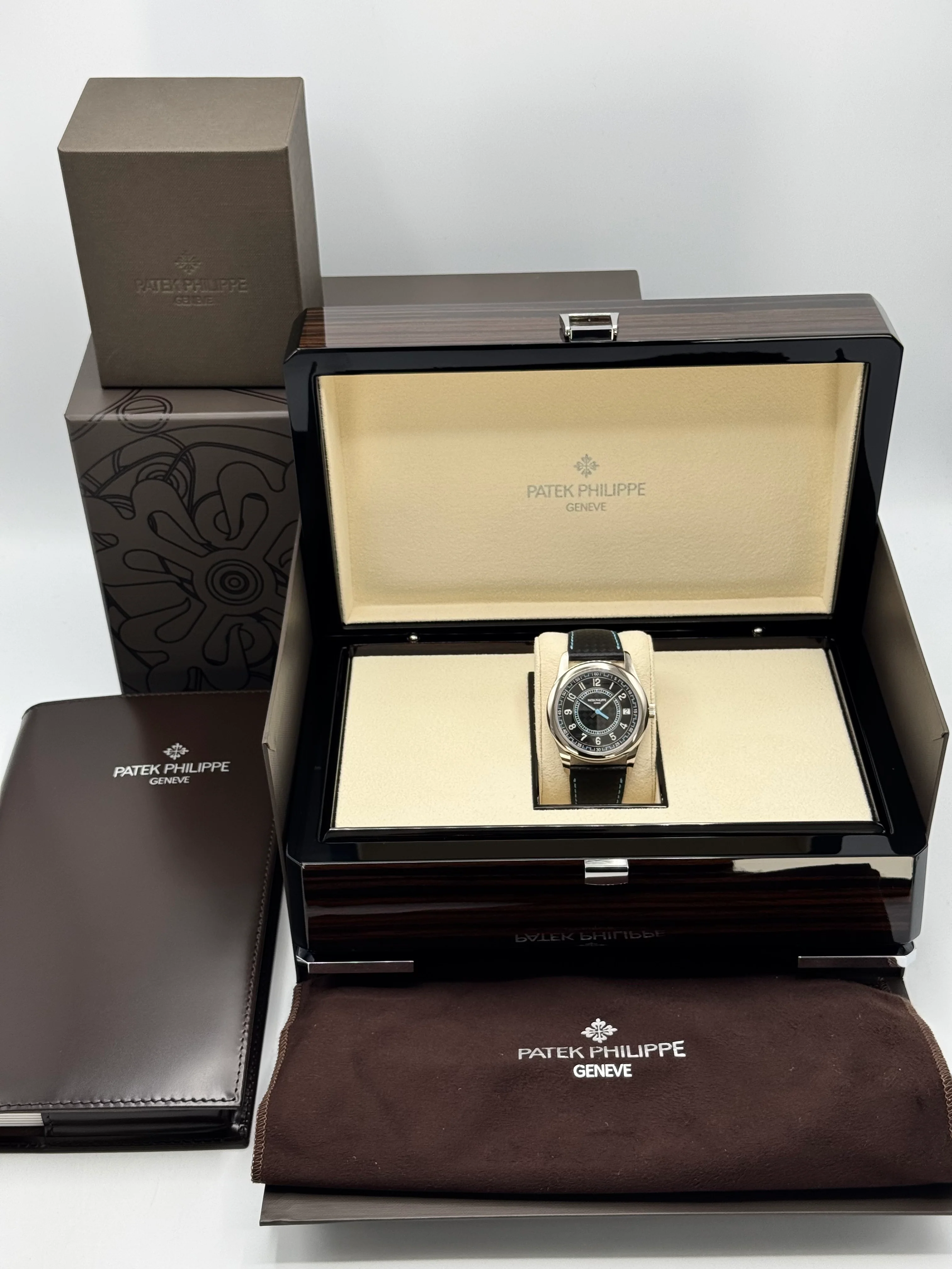 NEW 2023 Patek Philippe 6007G Calatrava White Gold Black Dial - Image 14