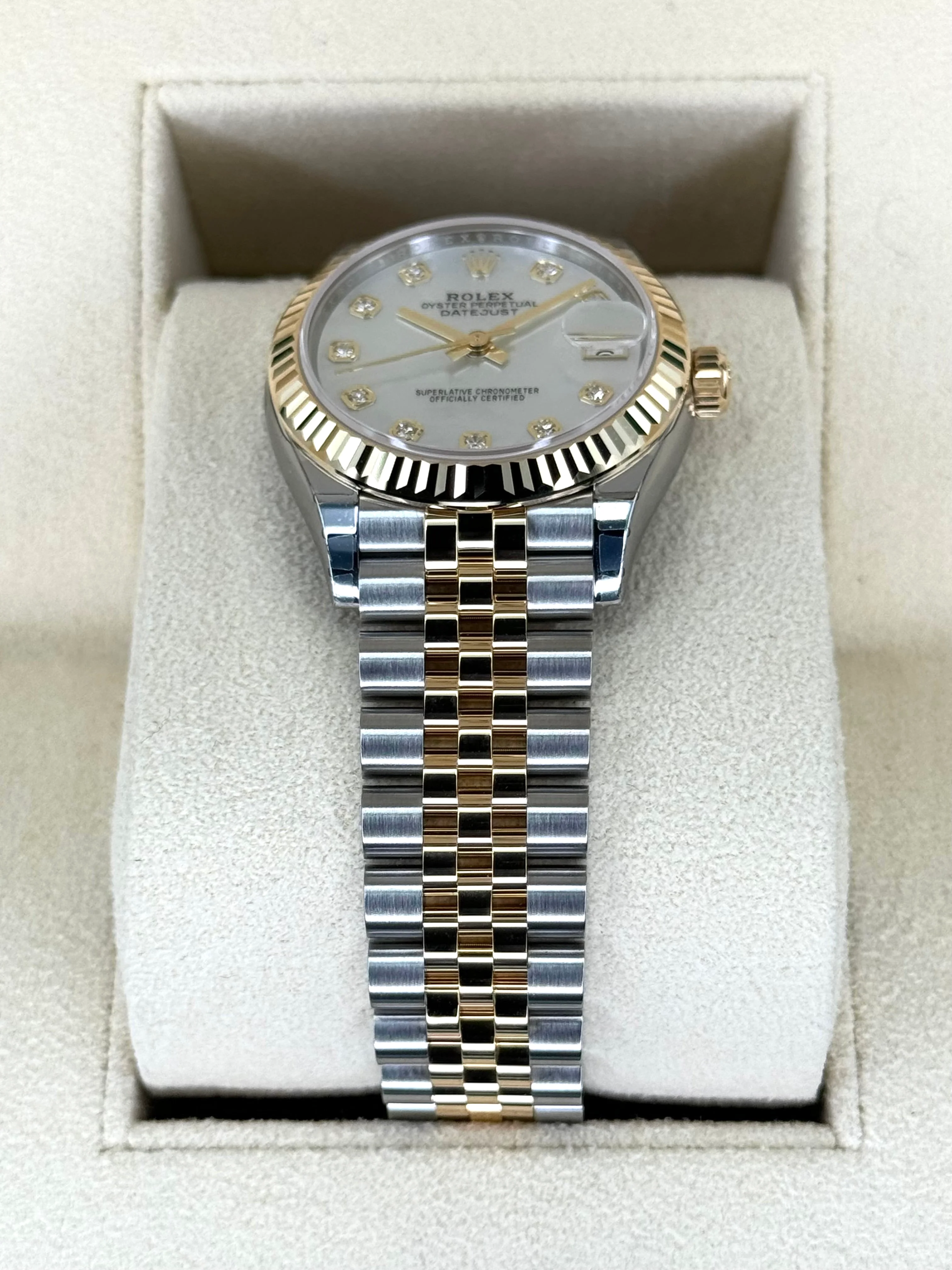 NEW 2023 Rolex Datejust 31mm 278273 Two-Tone Jubilee MOP Dimond Dial - Image 3