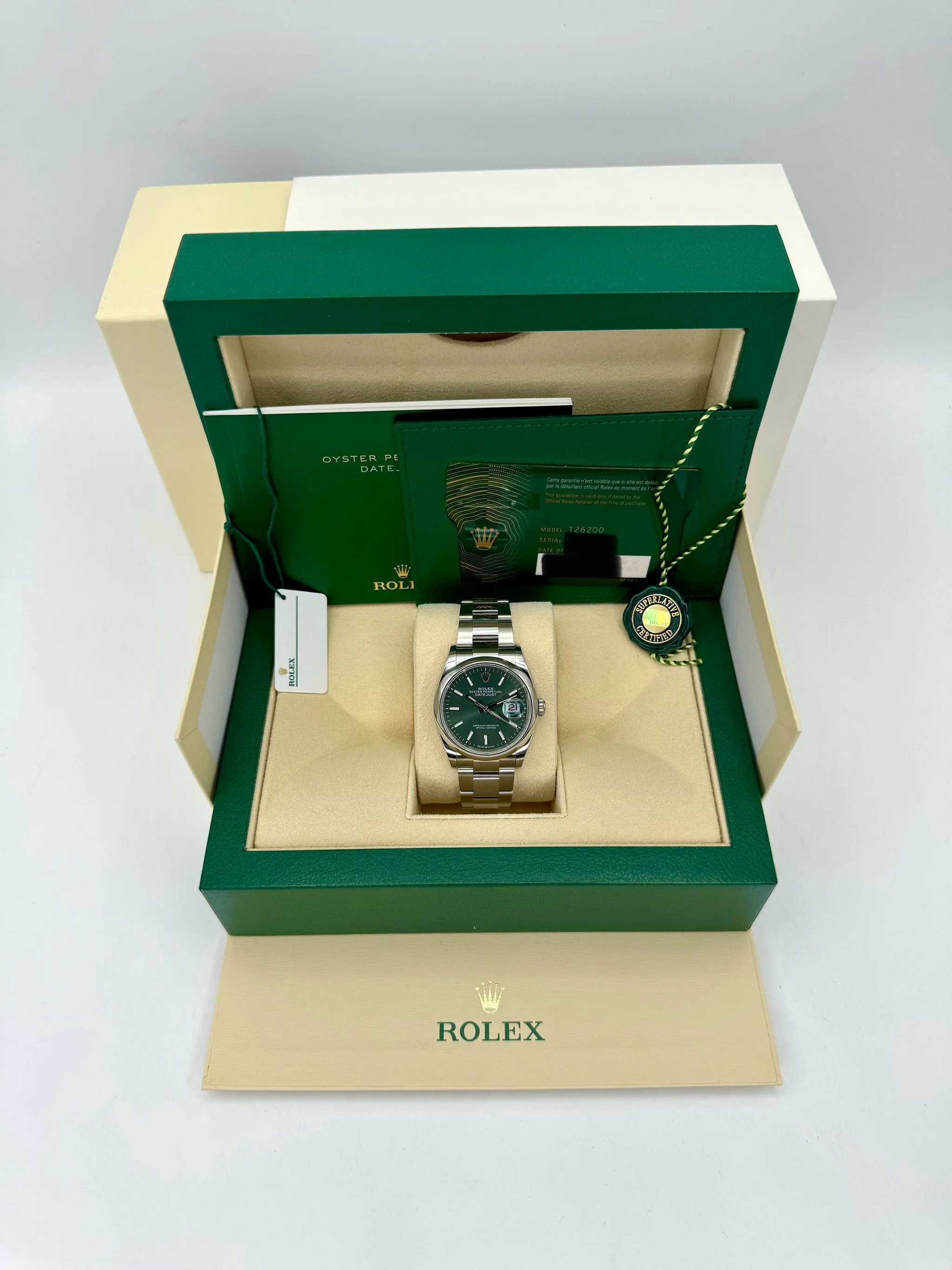 NEW 2023 Rolex Datejust 36mm 126200 Mint Green Dial - Image 12