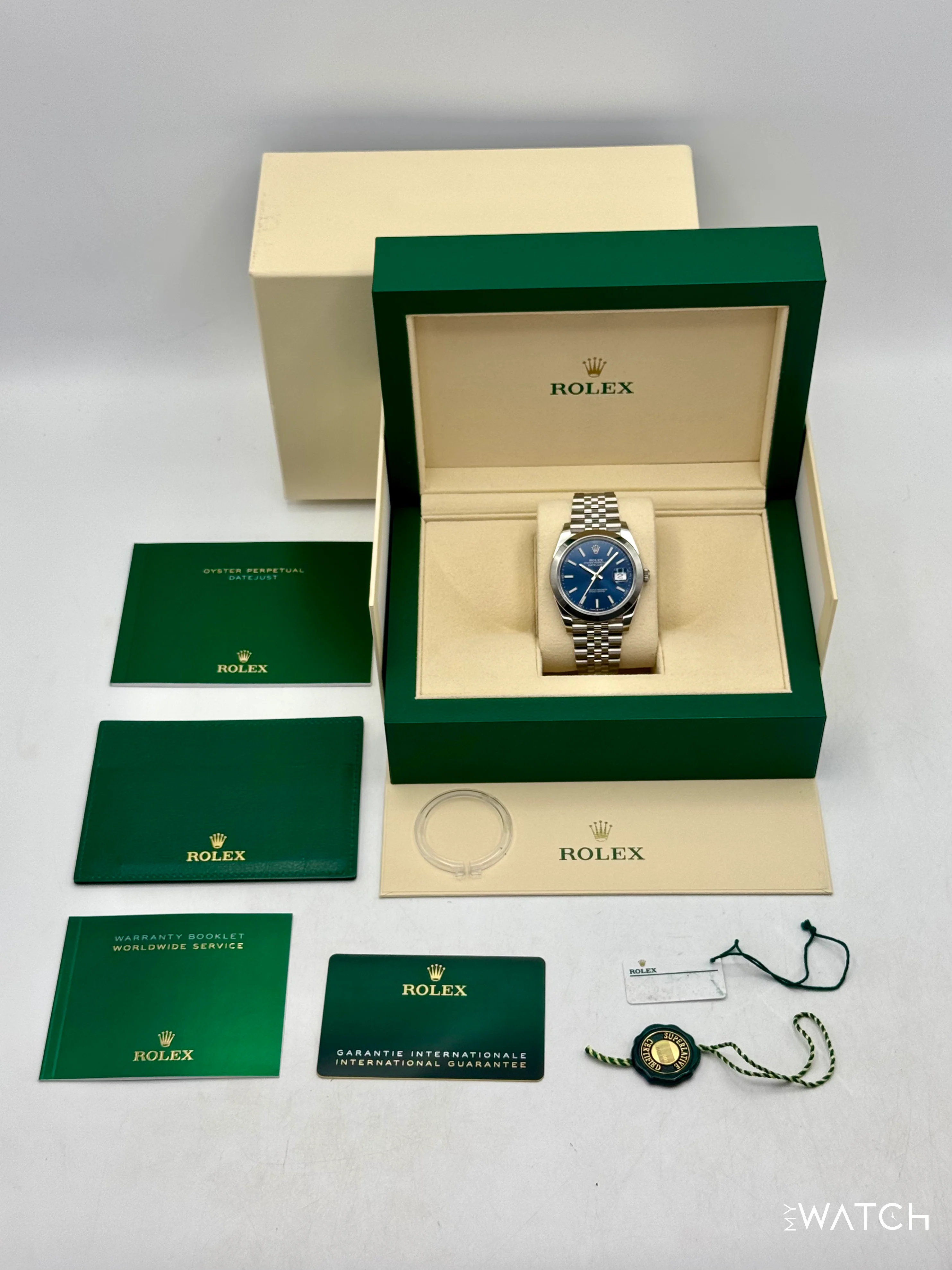 NEW 2023 Rolex Datejust 41mm 126300 Stainless Steel Jubilee Blue Dial - Image 10