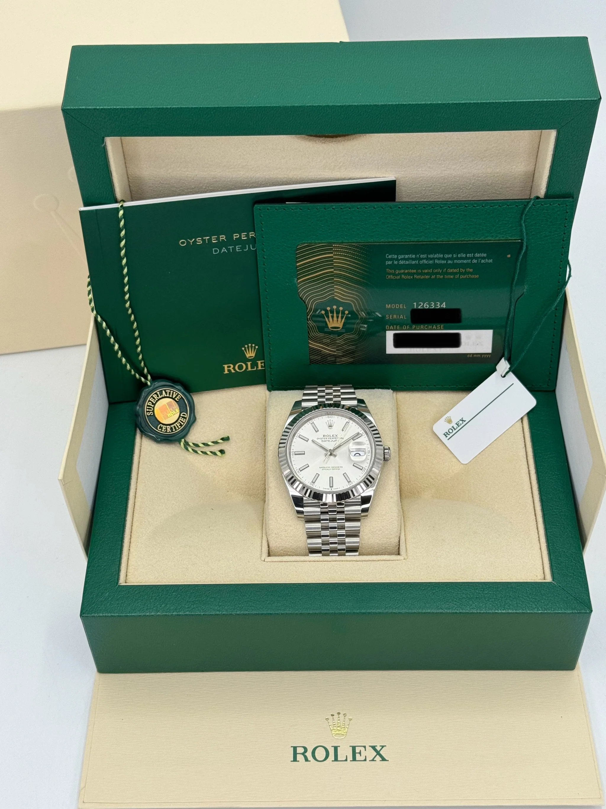 NEW 2023 Rolex Datejust 41mm 126334 Stainless Steel Jubilee Silver Dial - Image 12
