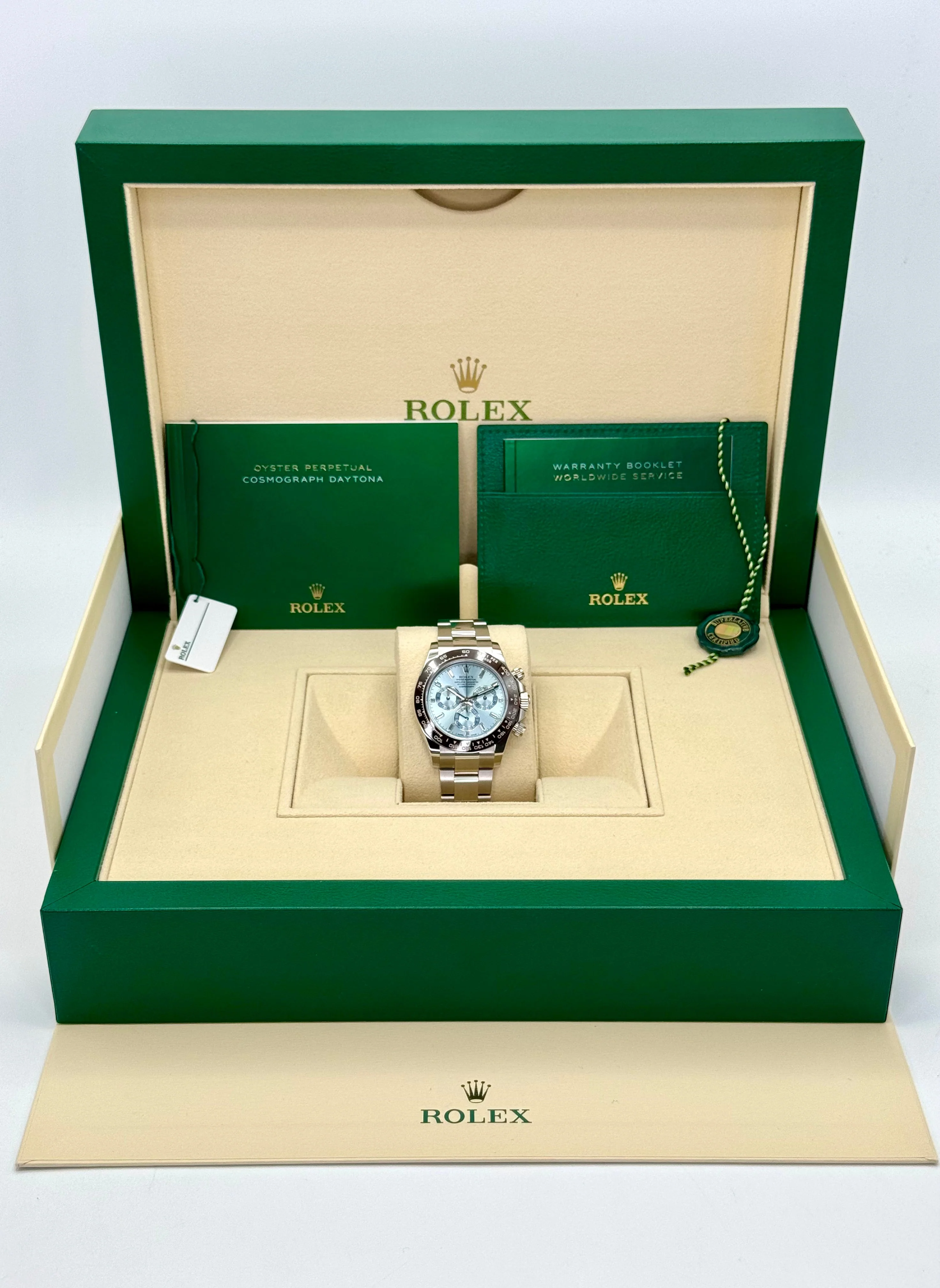 NEW 2023 Rolex Daytona 40mm 116506 Platinum Ice Blue Diamond Dial - Image 11