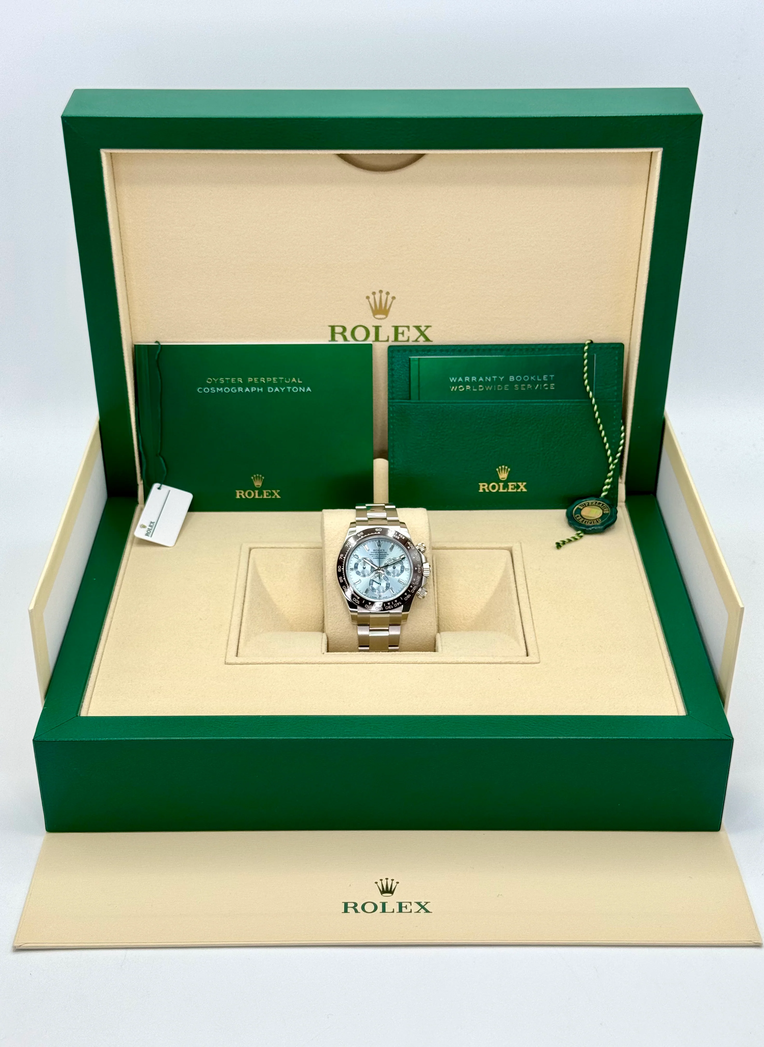 NEW 2023 Rolex Daytona 40mm 116506 Platinum Ice Blue Diamond Dial - Image 11