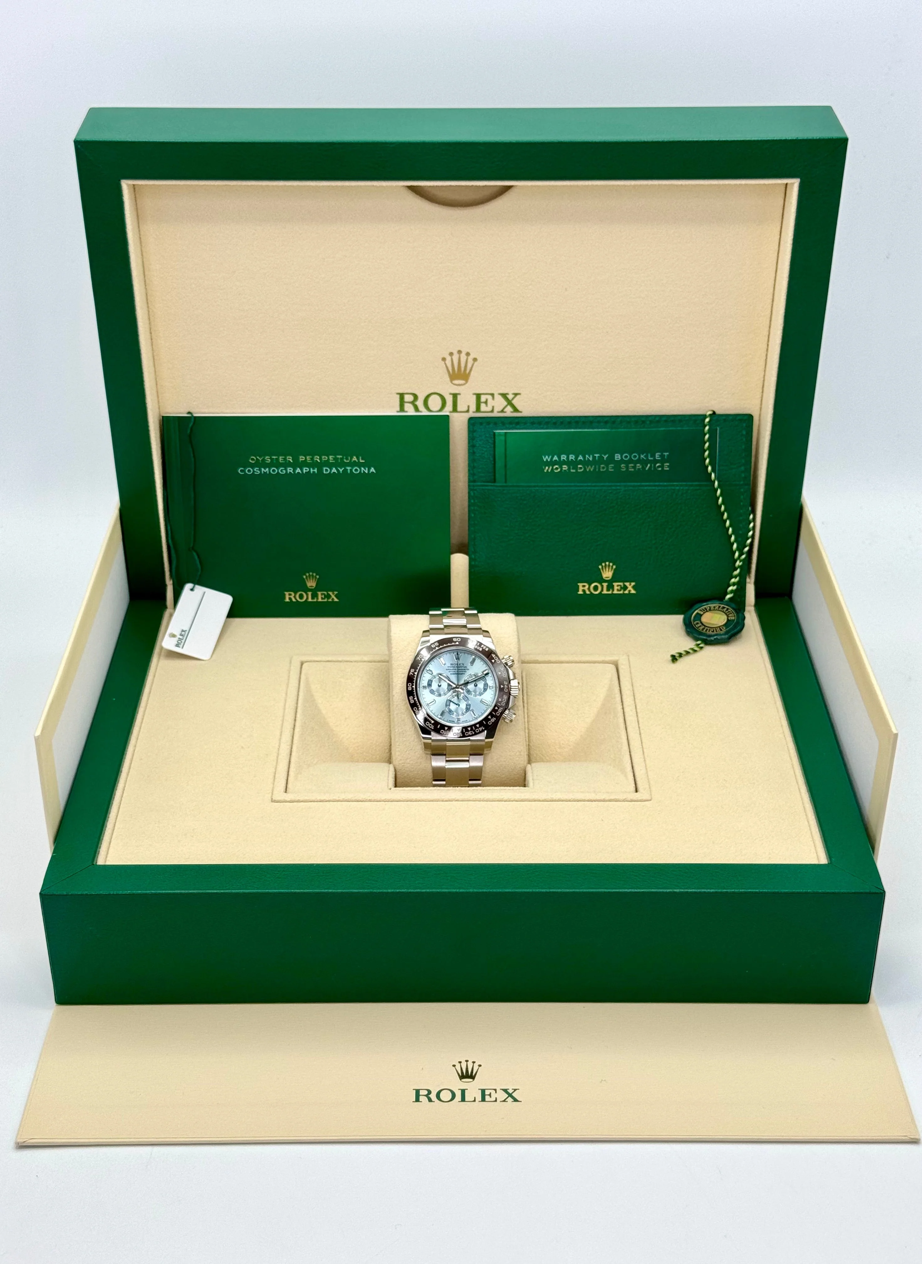NEW 2023 Rolex Daytona 40mm 116506 Platinum Ice Blue Diamond Dial - Image 11