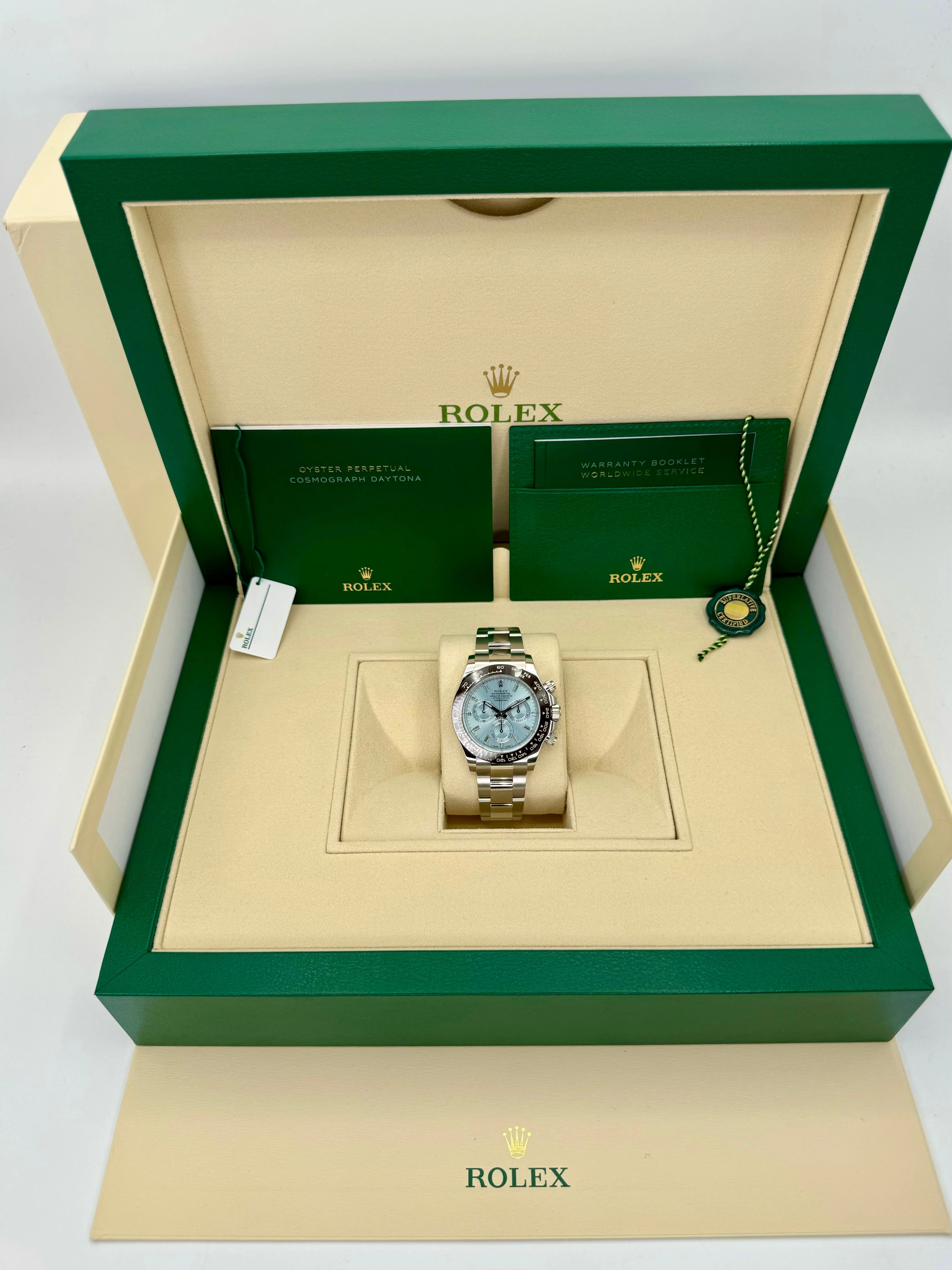 NEW 2023 Rolex Daytona 40mm 116506 Platinum Ice Blue Diamond Dial - Image 12