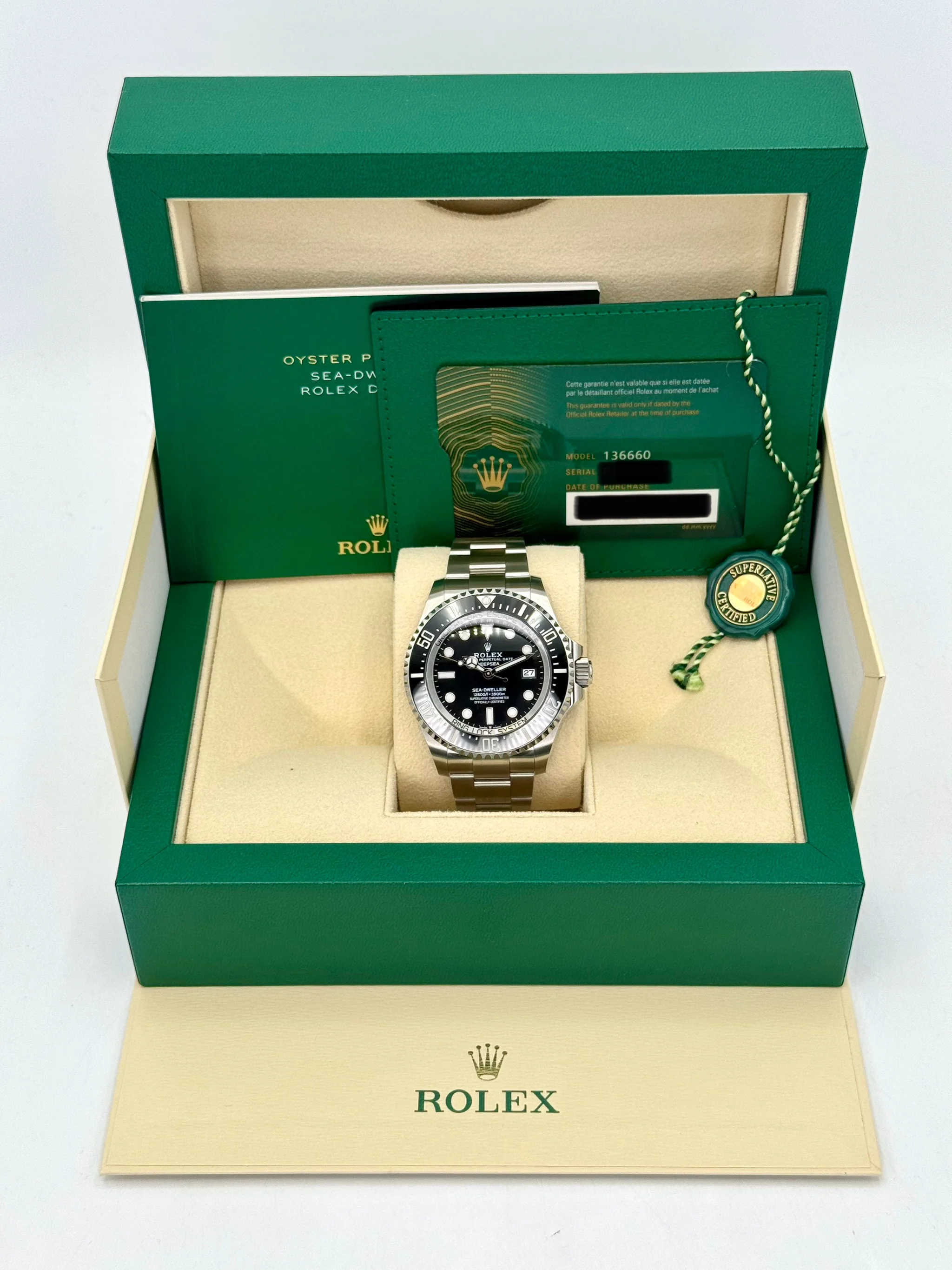 NEW 2023 Rolex Deepsea 44mm 136660 Stainless Steel Black Dial - Image 11