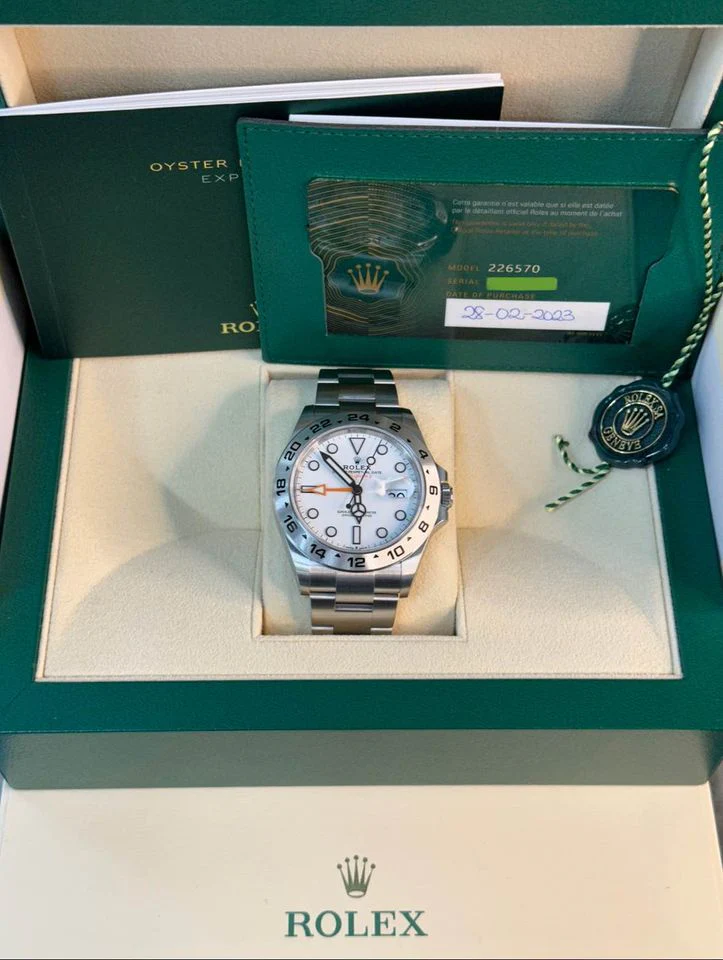 NEW 2023 Rolex Explorer II 42mm 226570 White Polar Dial - Image 5