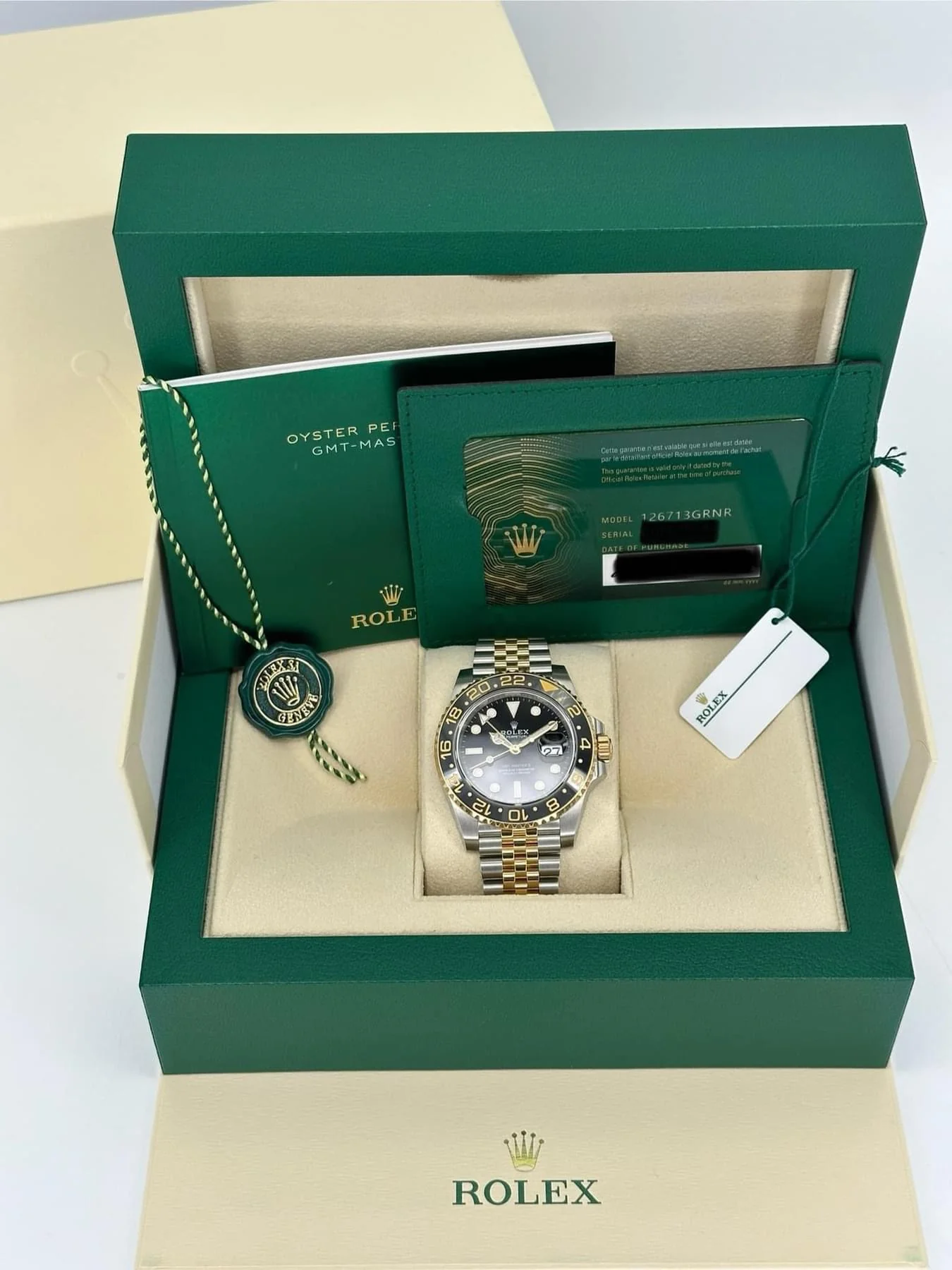 NEW 2023 Rolex GMT-Master II 40mm 126713GRNR Two-Tone Jubilee - Image 12