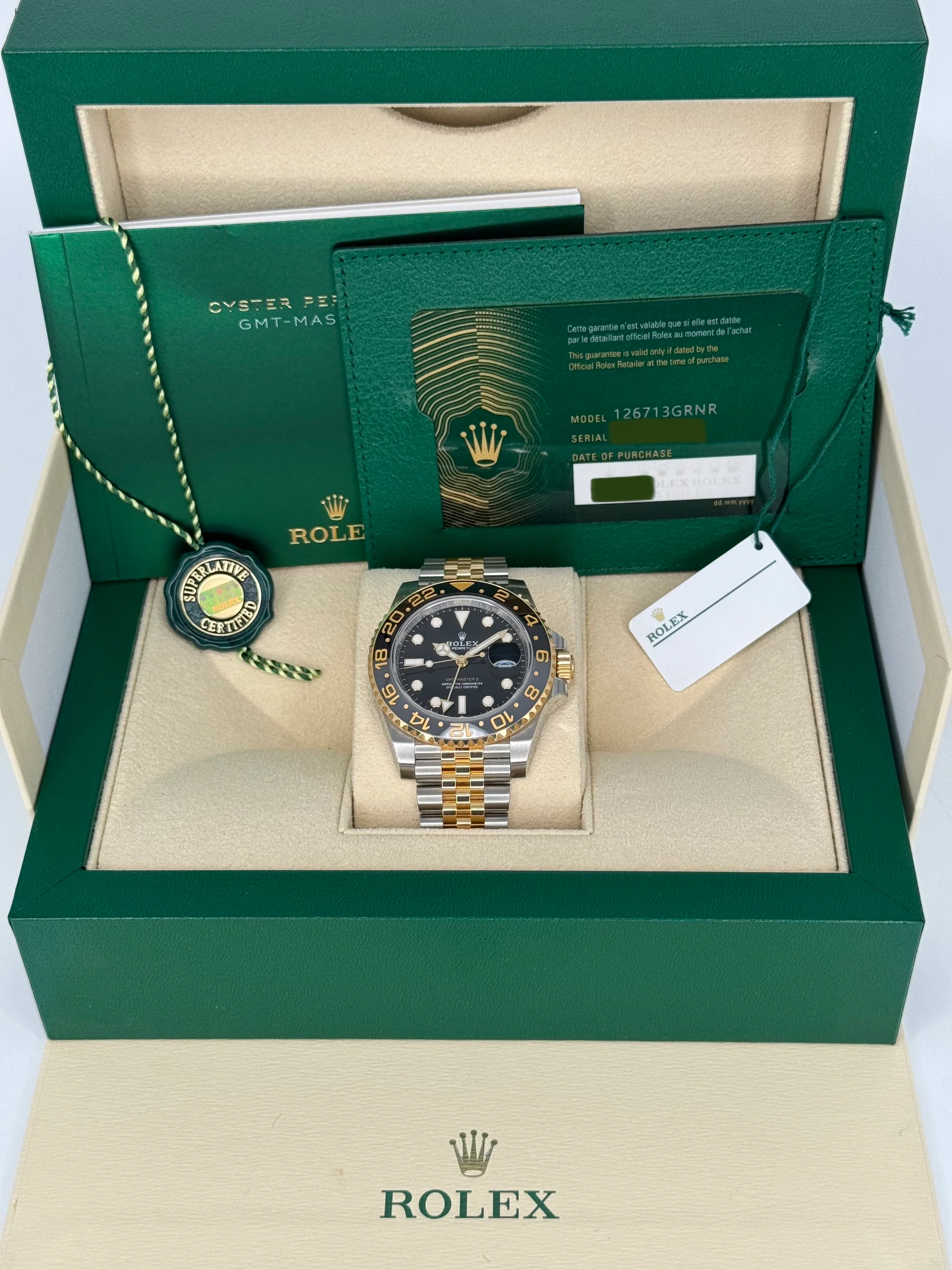 NEW 2023 Rolex GMT-Master II 40mm 126713GRNR Two-Tone Jubilee - Image 11