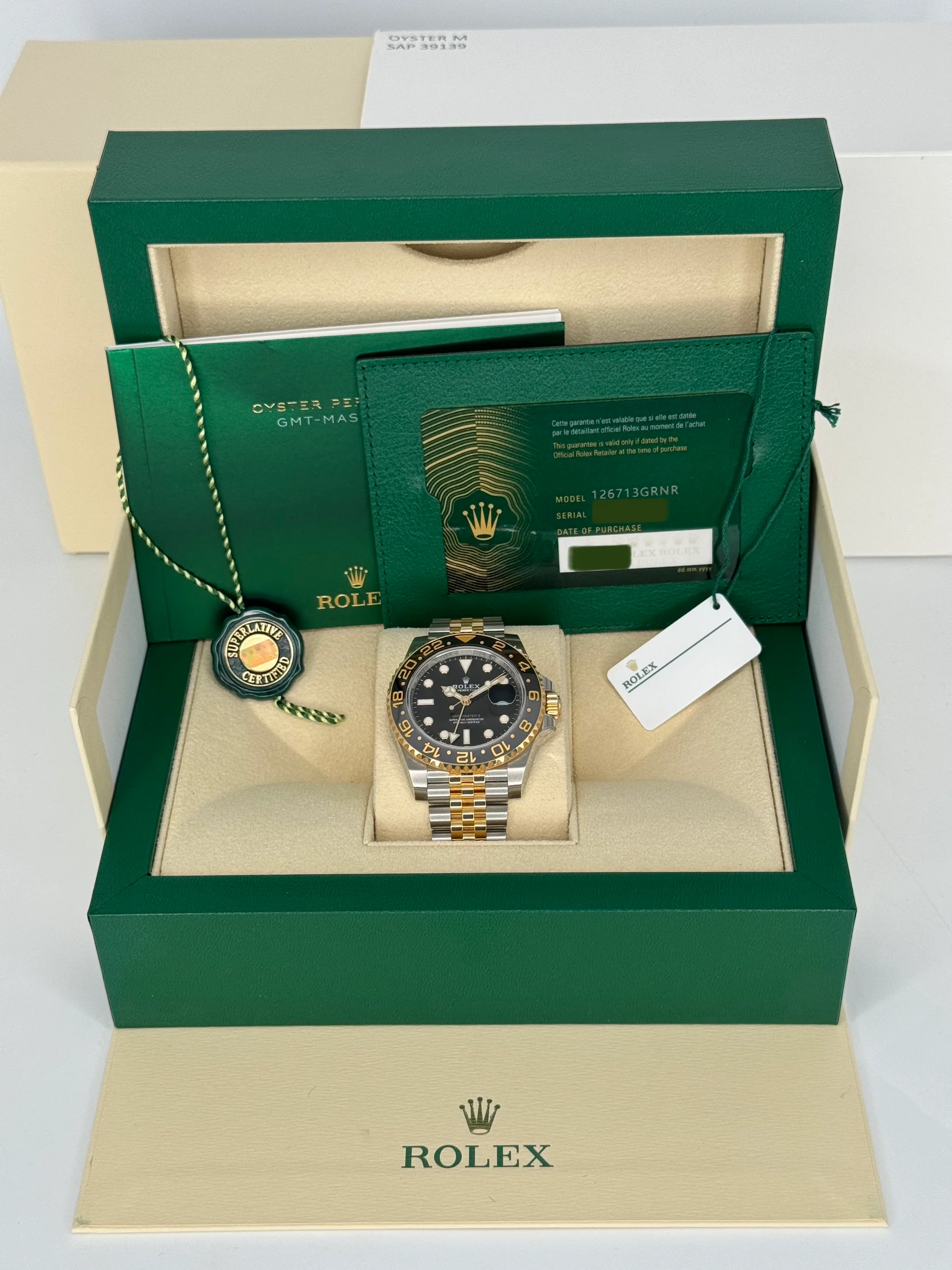 NEW 2023 Rolex GMT-Master II 40mm 126713GRNR Two-Tone Jubilee - Image 12