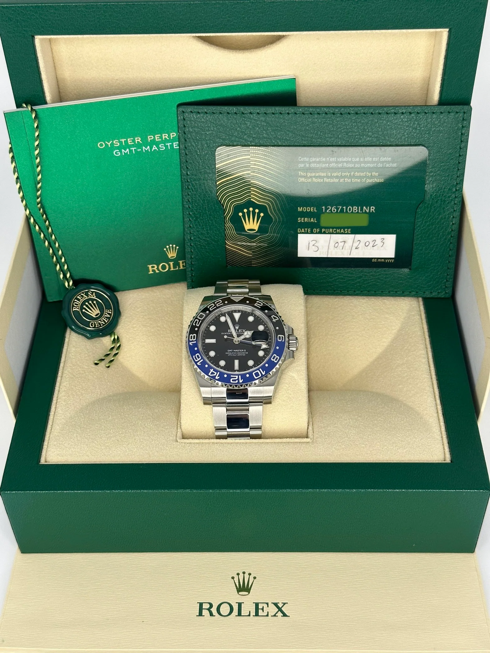 NEW 2023 Rolex GMT-Master II "Batman" 40mm 126710BLNR Oyster - Image 11