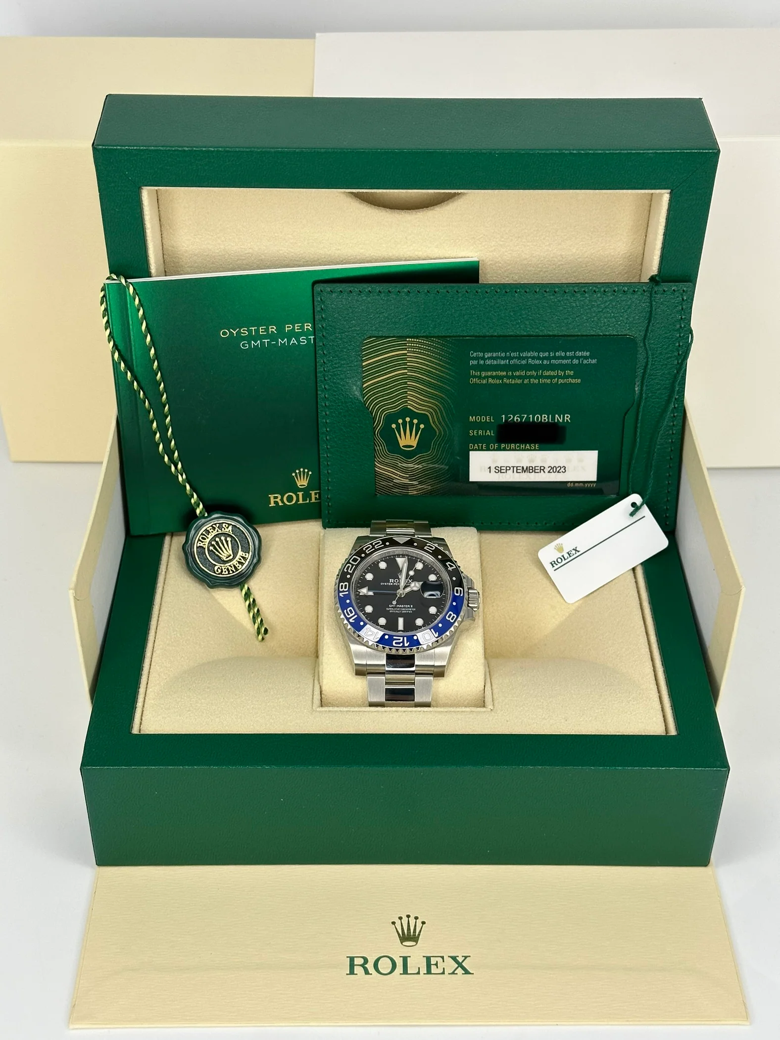 NEW 2023 Rolex GMT-Master II "Batman" 40mm 126710BLNR Oyster - Image 12