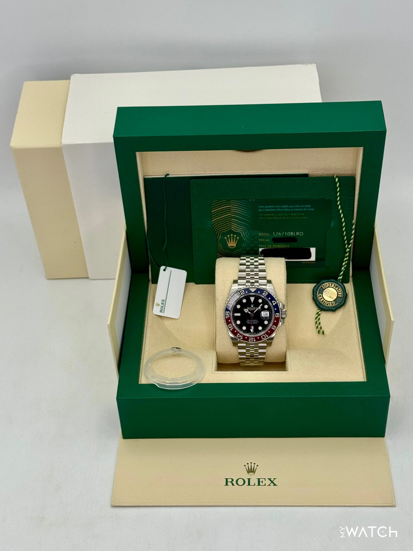 NEW 2023 Rolex GMT-Master II "Pepsi" 40mm 126710BLRO Jubilee (STICKERED) - Image 9