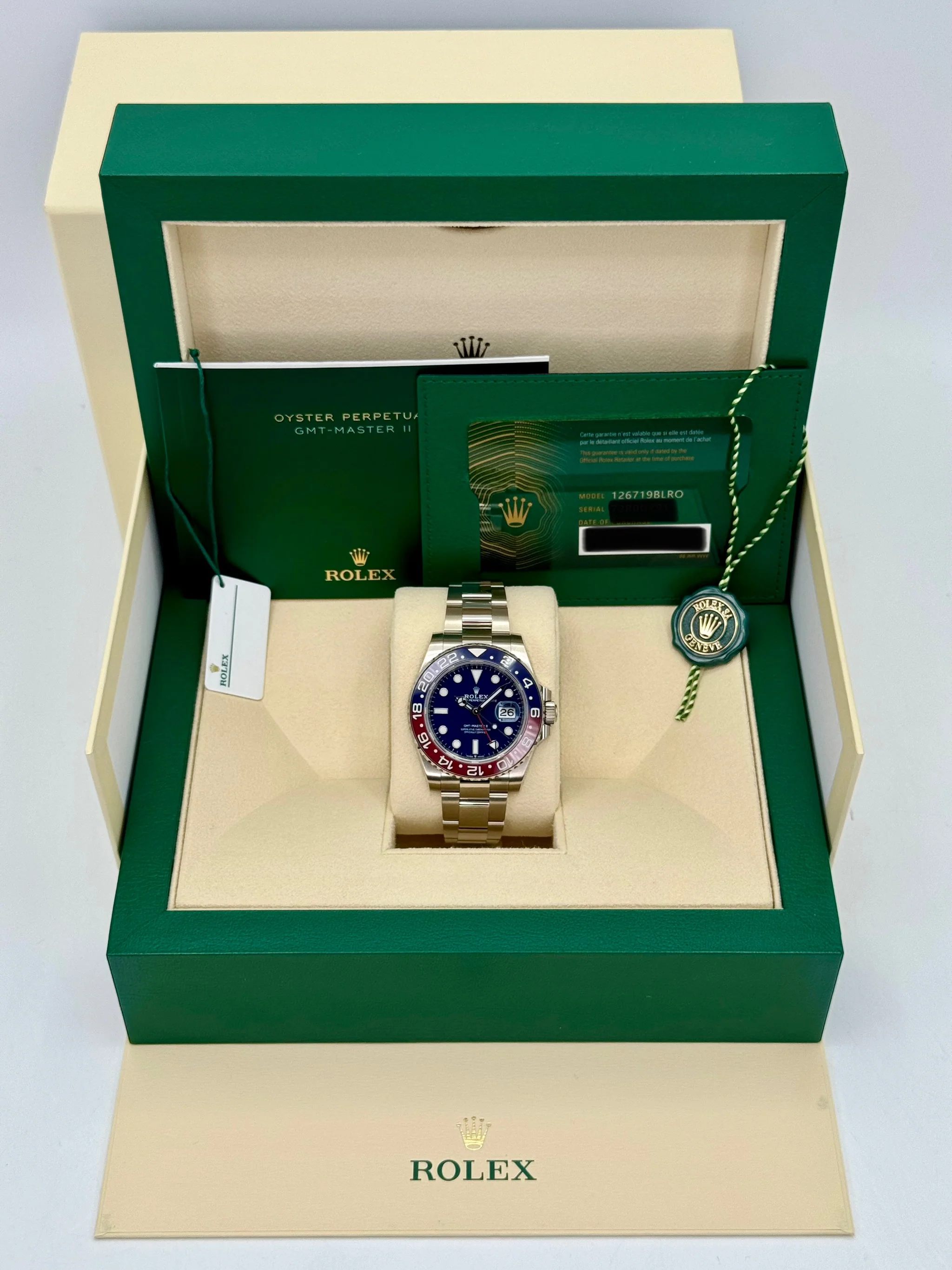 NEW 2023 Rolex GMT-Master II "Pepsi" 40mm 126719BLRO White Gold Oyster - Image 12