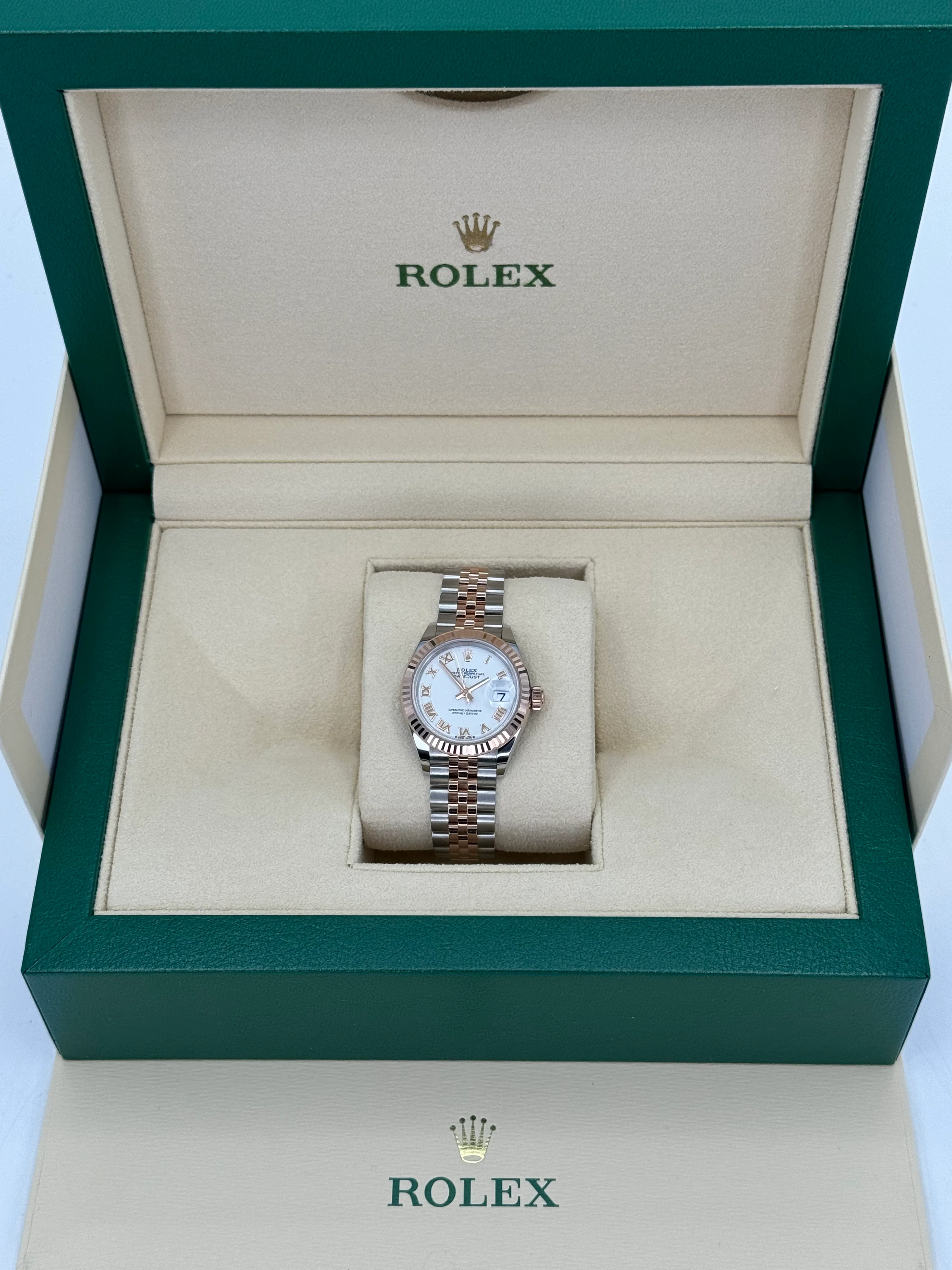 NEW 2023 Rolex Lady-Datejust 28mm 279171 Two-Tone Jubilee White Dial - Image 11