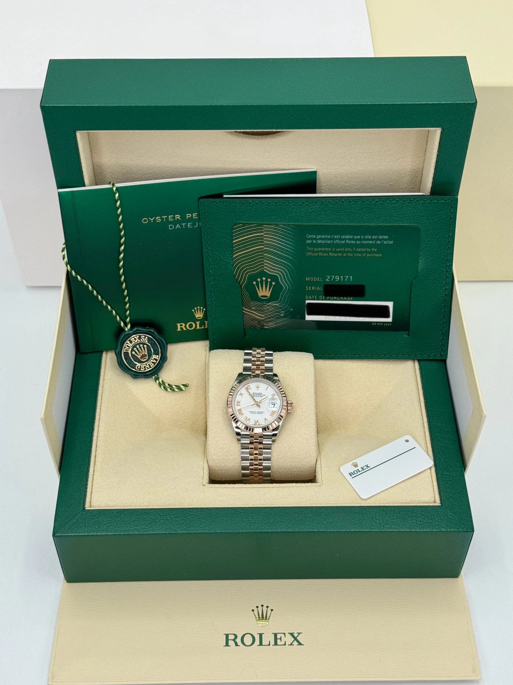 NEW 2023 Rolex Lady-Datejust 28mm 279171 Two-Tone Jubilee White Dial - Image 12