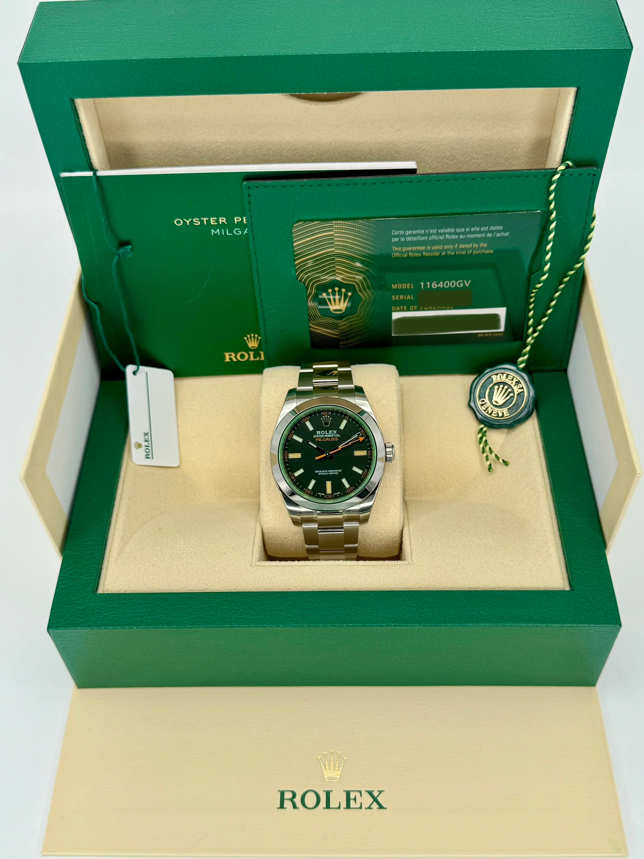 NEW 2023 Rolex Milgauss 40mm 116400GV Stainless Steel Black Dial - Image 11