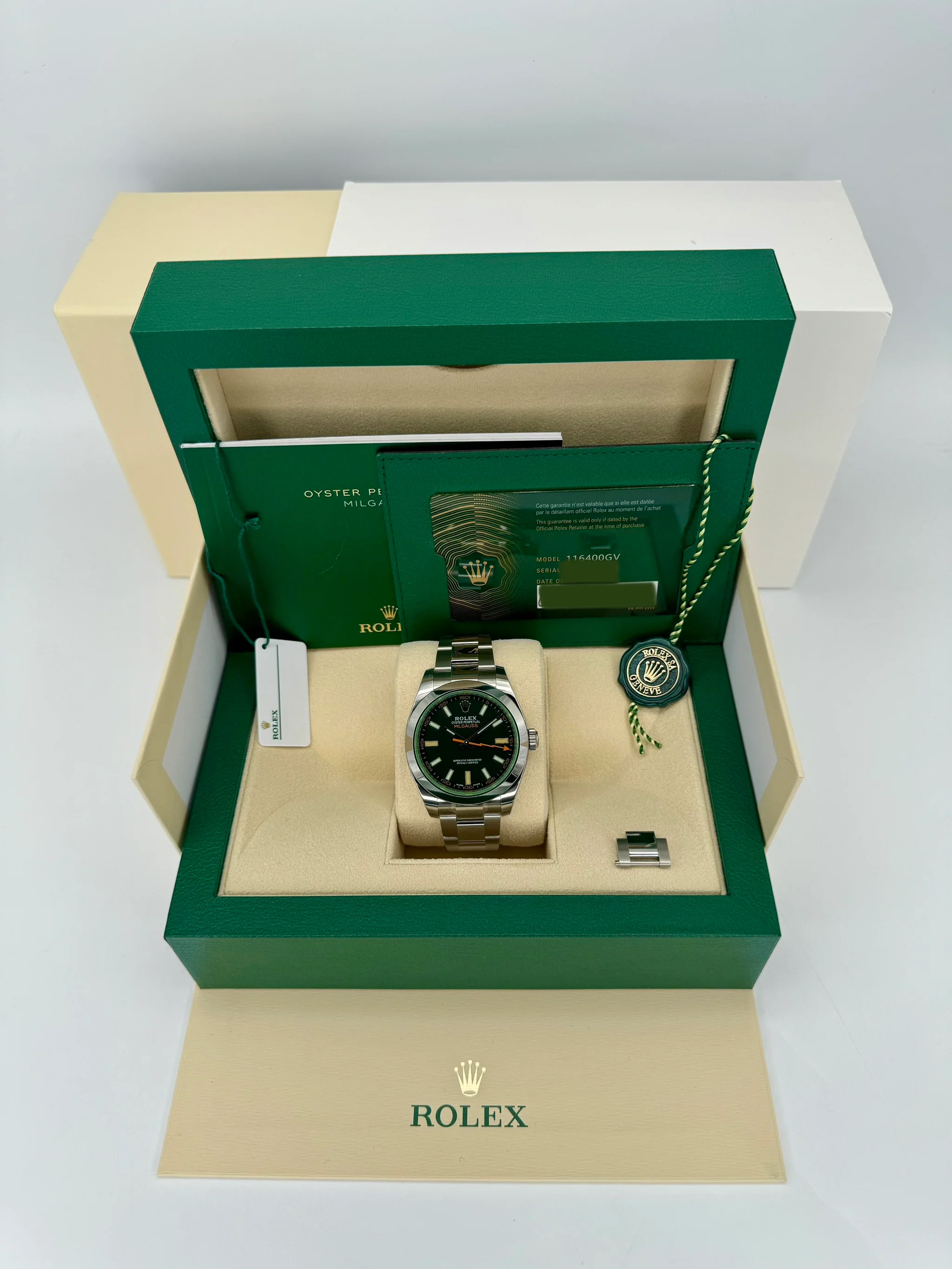 NEW 2023 Rolex Milgauss 40mm 116400GV Stainless Steel Black Dial - Image 12