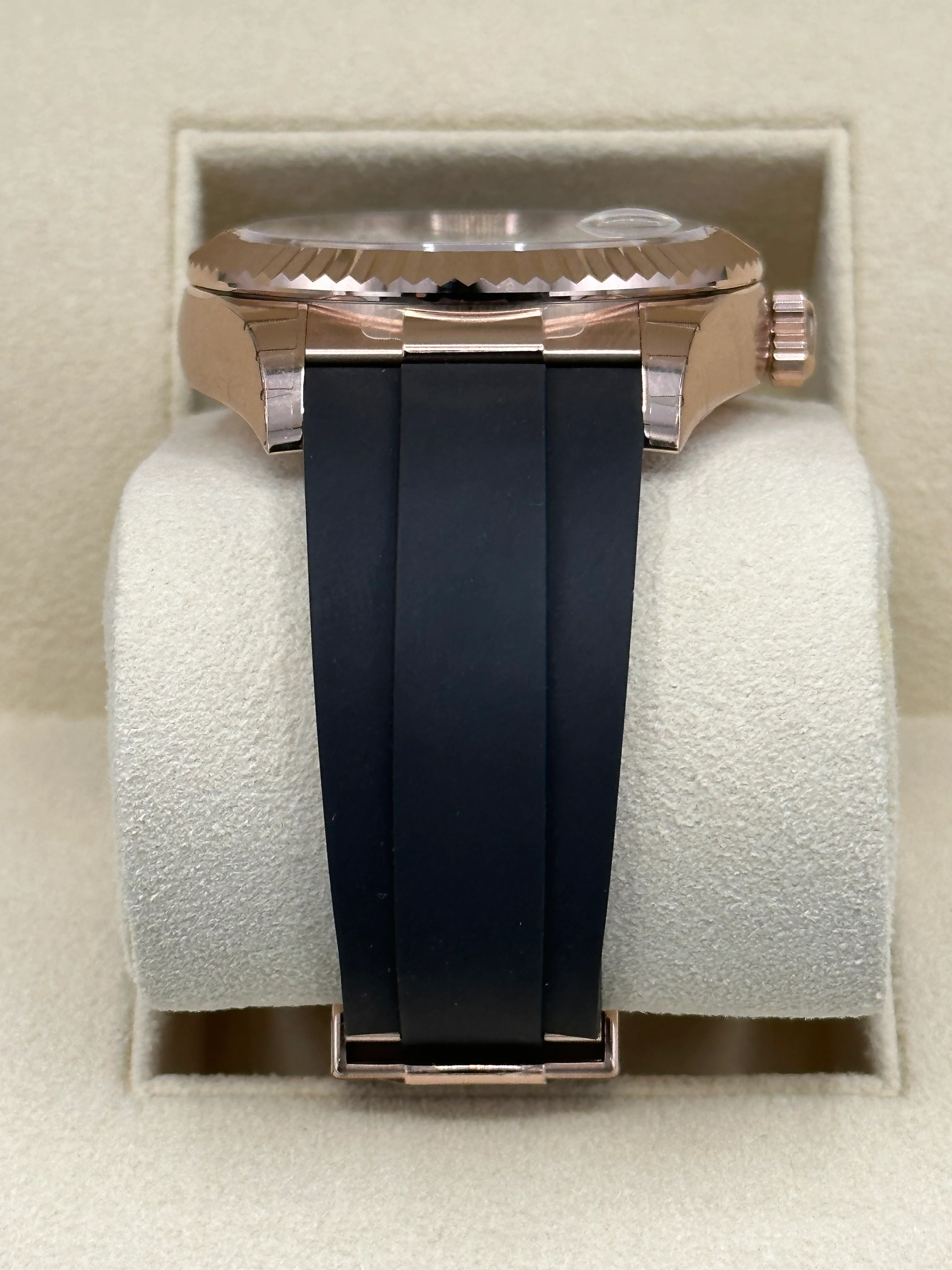 NEW 2023 Rolex Sky-Dweller 336235 Rose Gold Oysterflex Chocolate Dial - Image 3