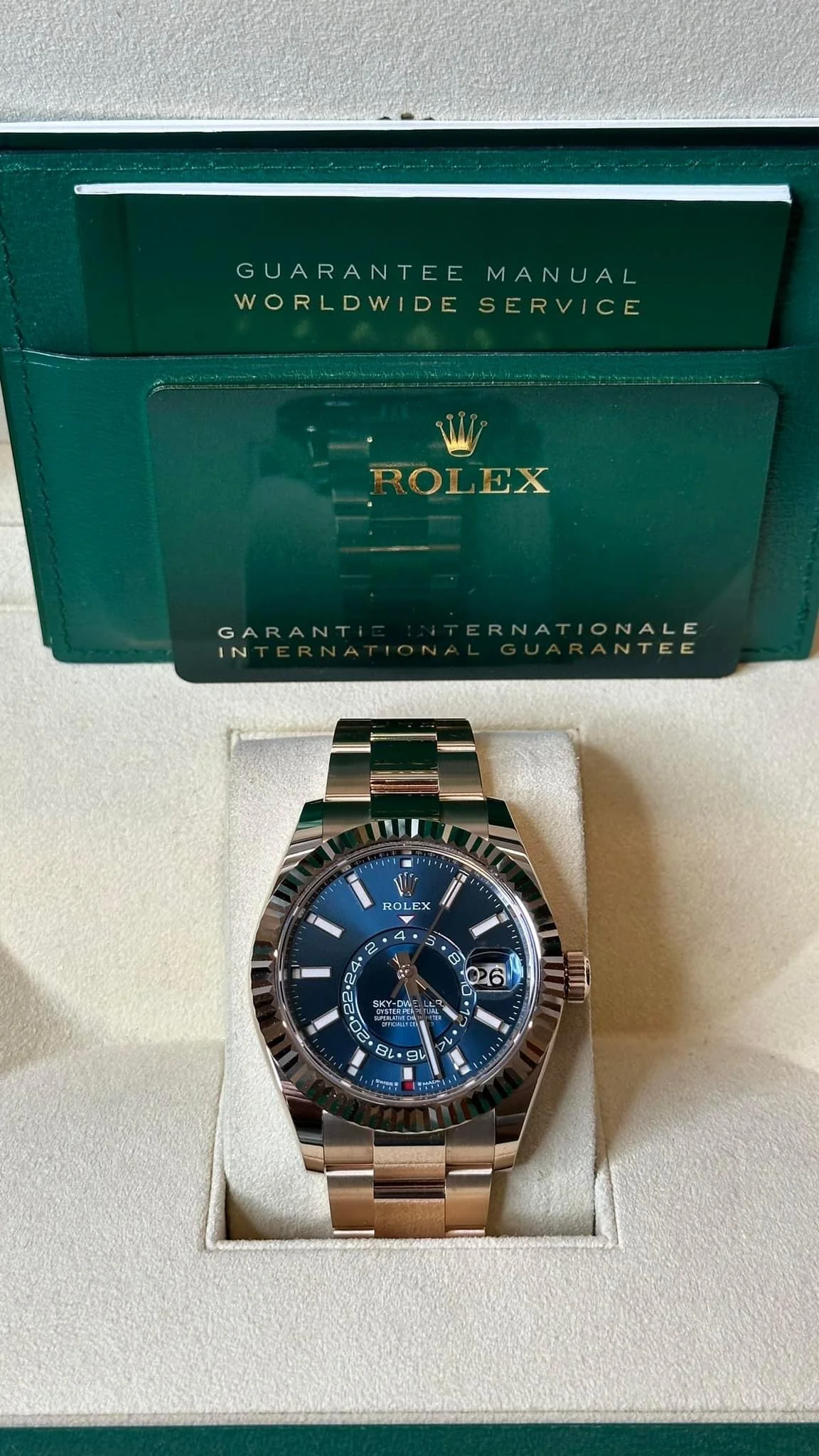 NEW 2023 Rolex Sky-Dweller 42mm 336935 Rose Gold Blue Dial - Image 3