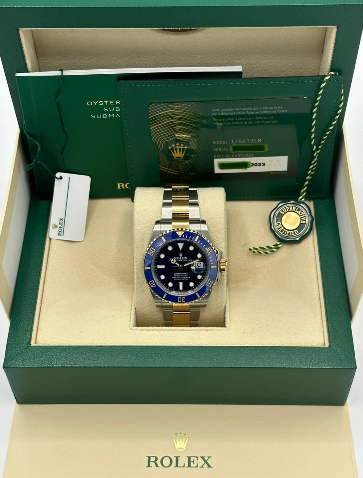 NEW 2023 Rolex Submariner "Bluesy" 126613LB Two-Tone Blue Dial - Image 11