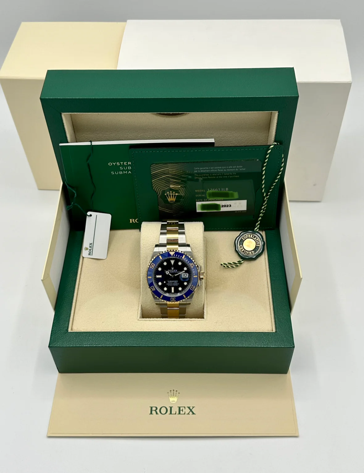 NEW 2023 Rolex Submariner "Bluesy" 126613LB Two-Tone Blue Dial - Image 12