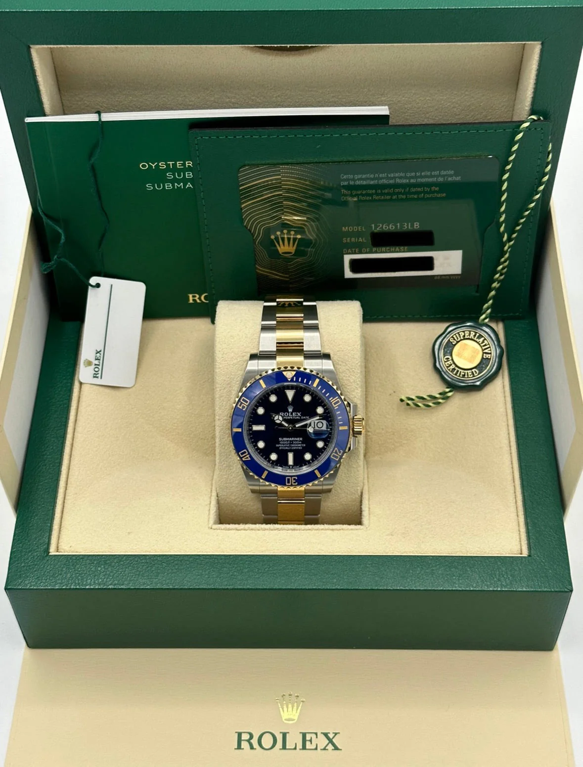NEW 2023 Rolex Submariner "Bluesy" 41mm 126613LB Blue Dial - Image 11