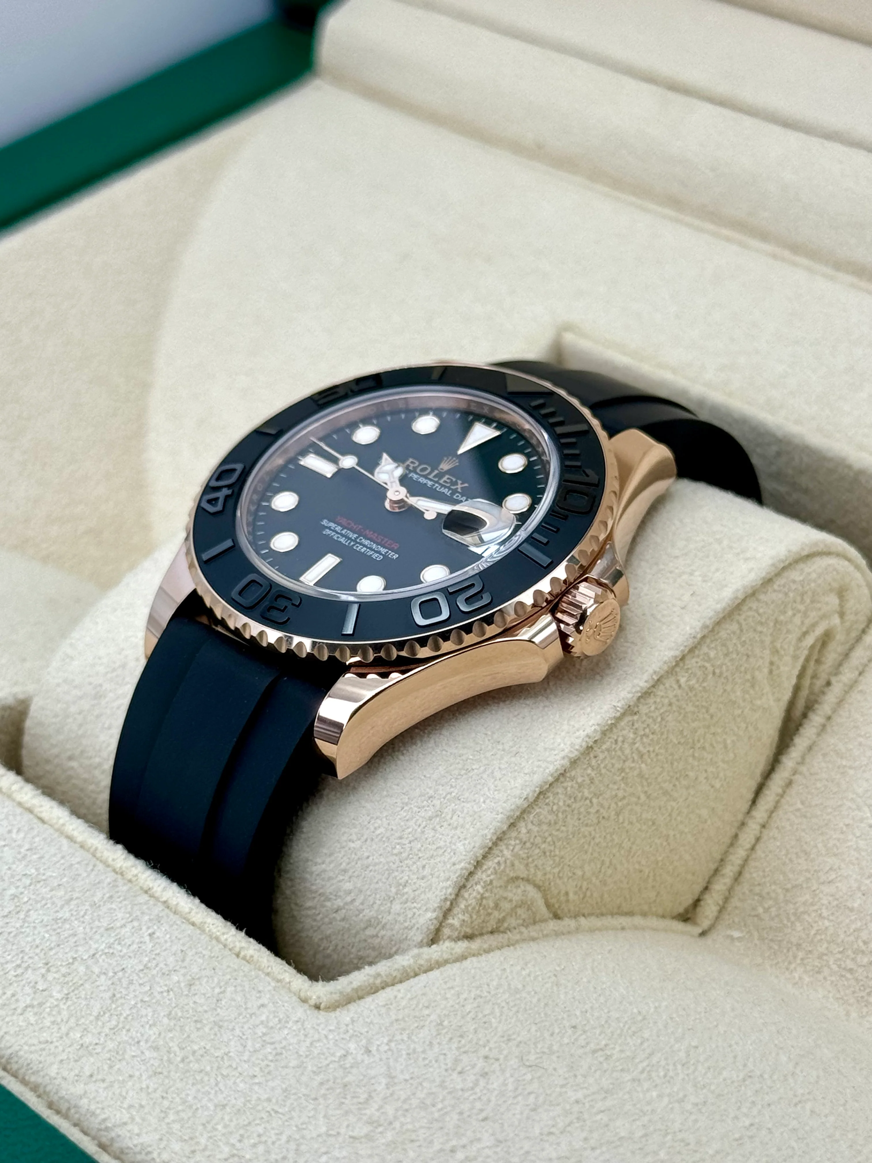 NEW 2023 Rolex Yacht-Master 37mm 268655 Rose Gold Black Dial - Image 5