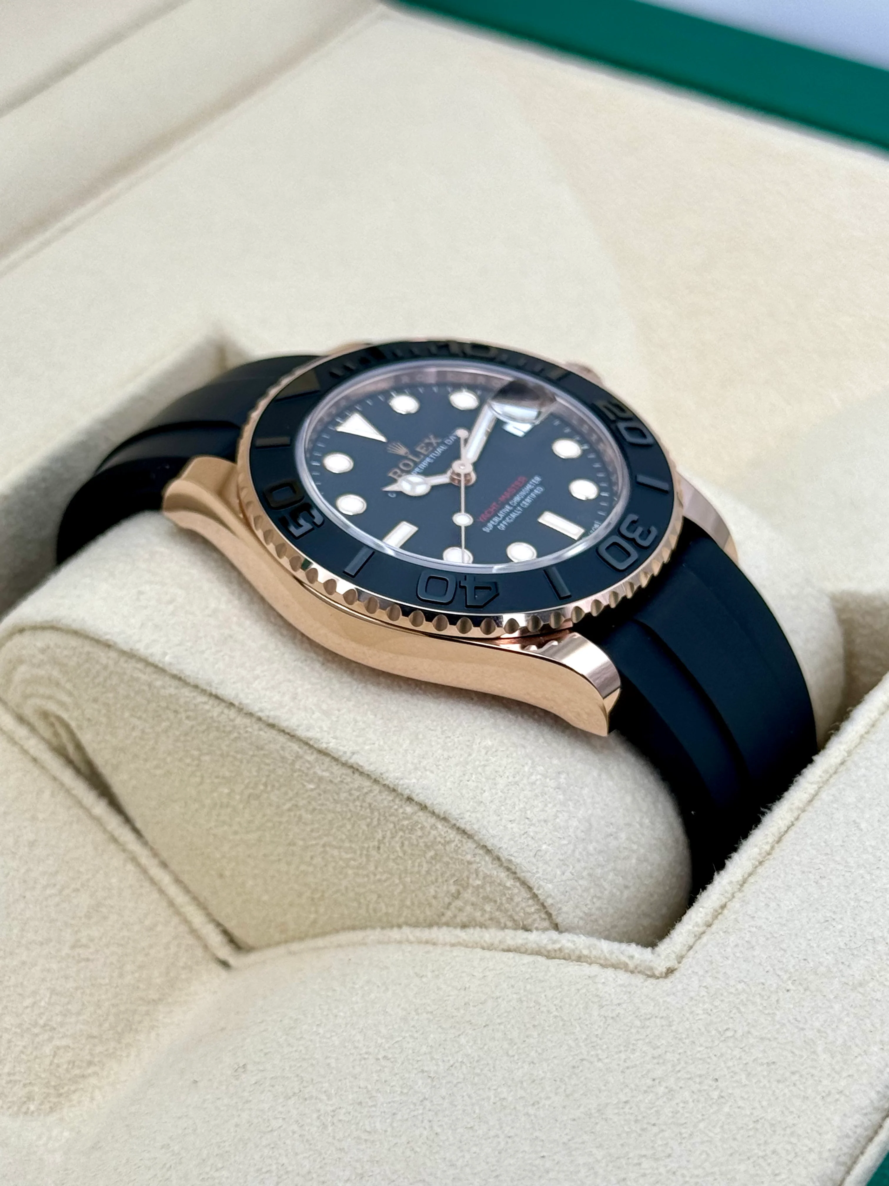 NEW 2023 Rolex Yacht-Master 37mm 268655 Rose Gold Black Dial - Image 6