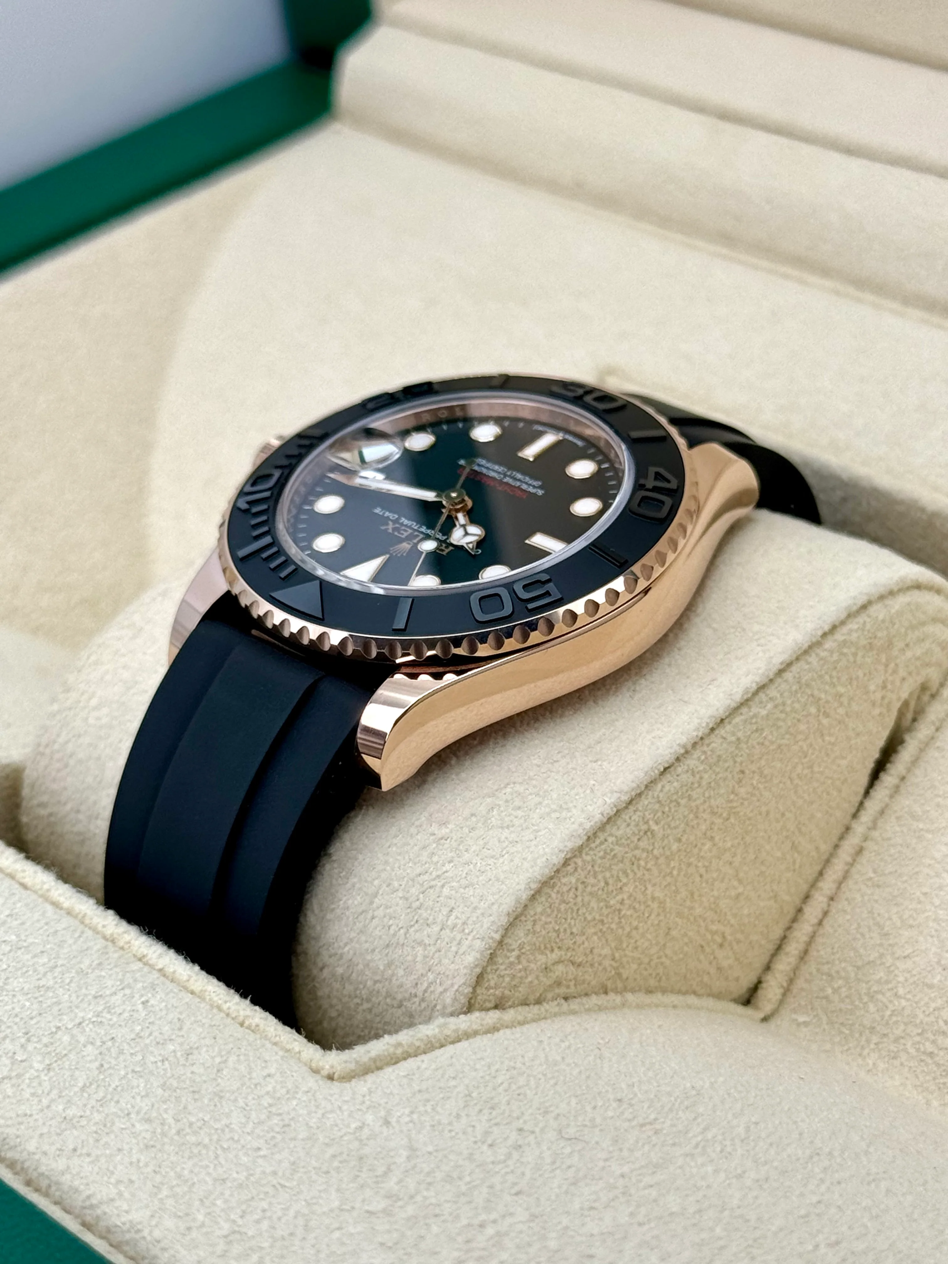 NEW 2023 Rolex Yacht-Master 37mm 268655 Rose Gold Black Dial - Image 7