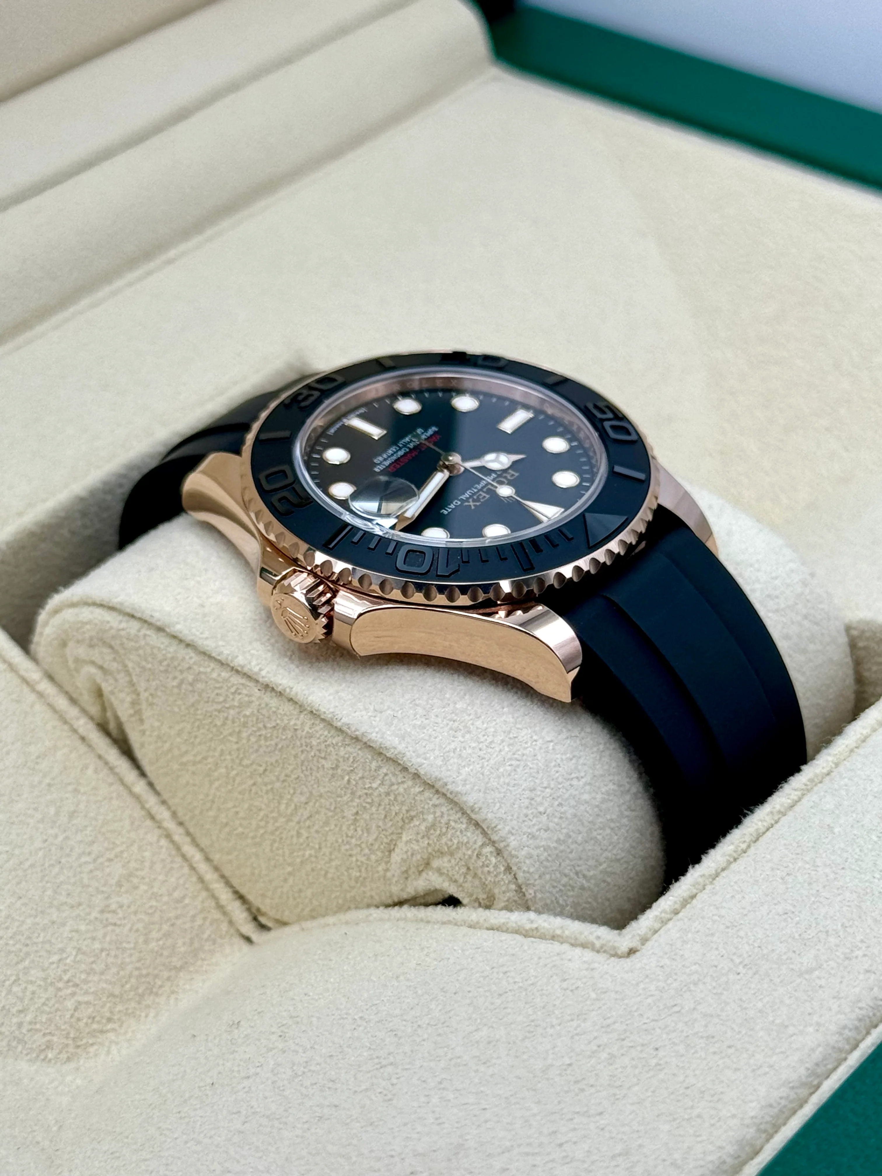 NEW 2023 Rolex Yacht-Master 37mm 268655 Rose Gold Black Dial - Image 8