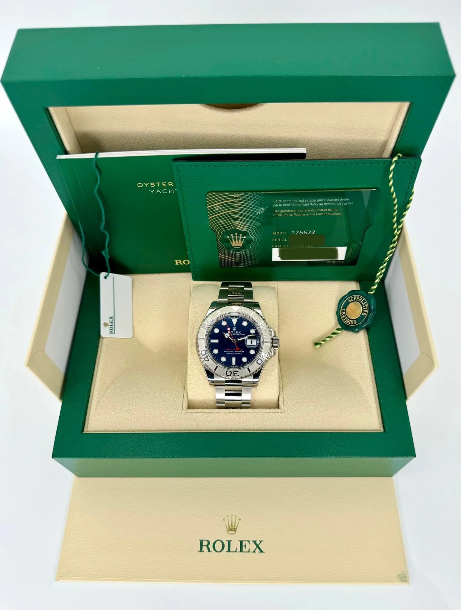 NEW 2023 Rolex Yacht-Master 40mm 126622 Stainless Steel Blue Dial - Image 12