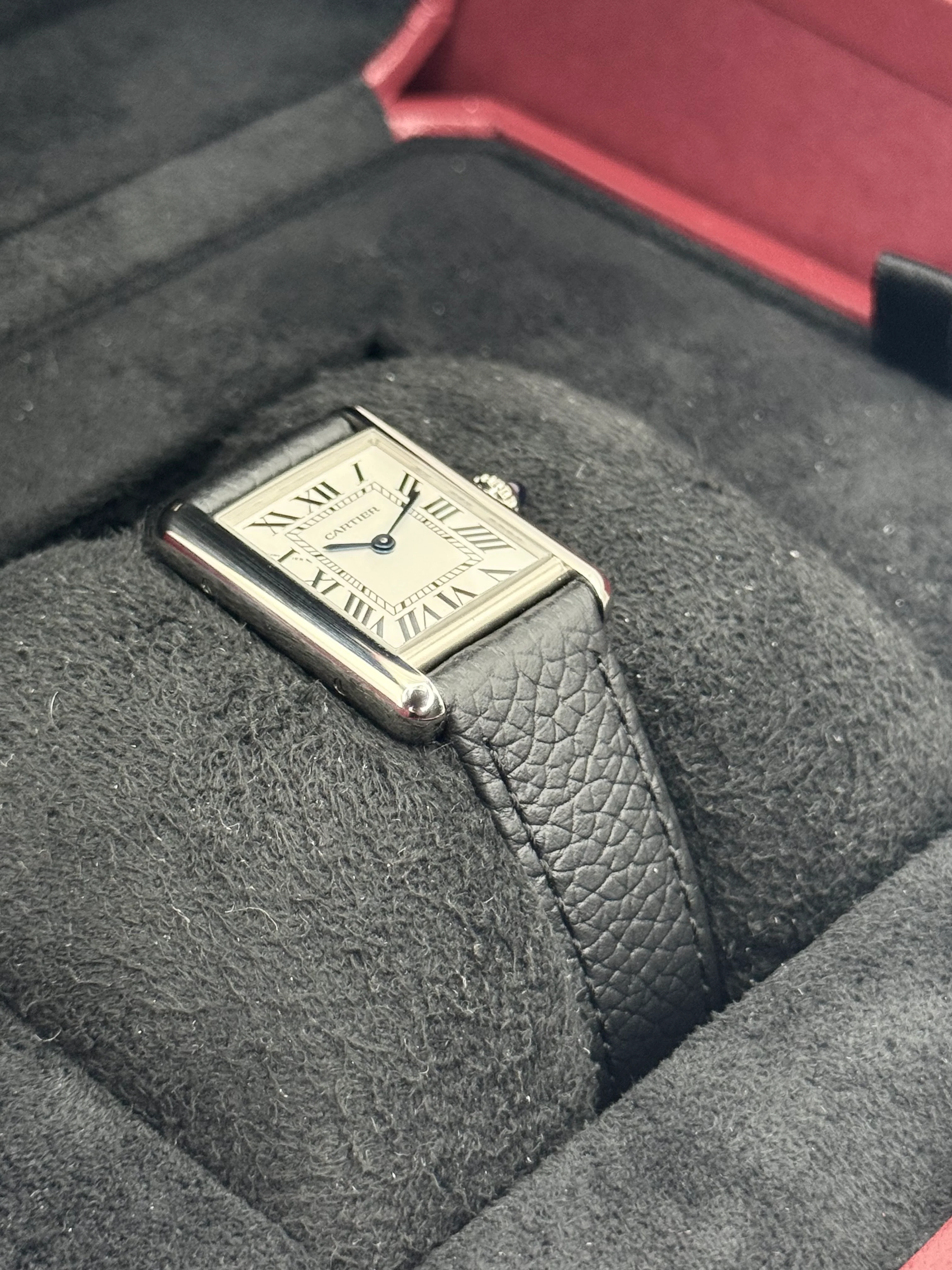 NEW 2024 Cartier Tank 29.5mm WSTA0042 Stainless Steel White Dial - Image 6