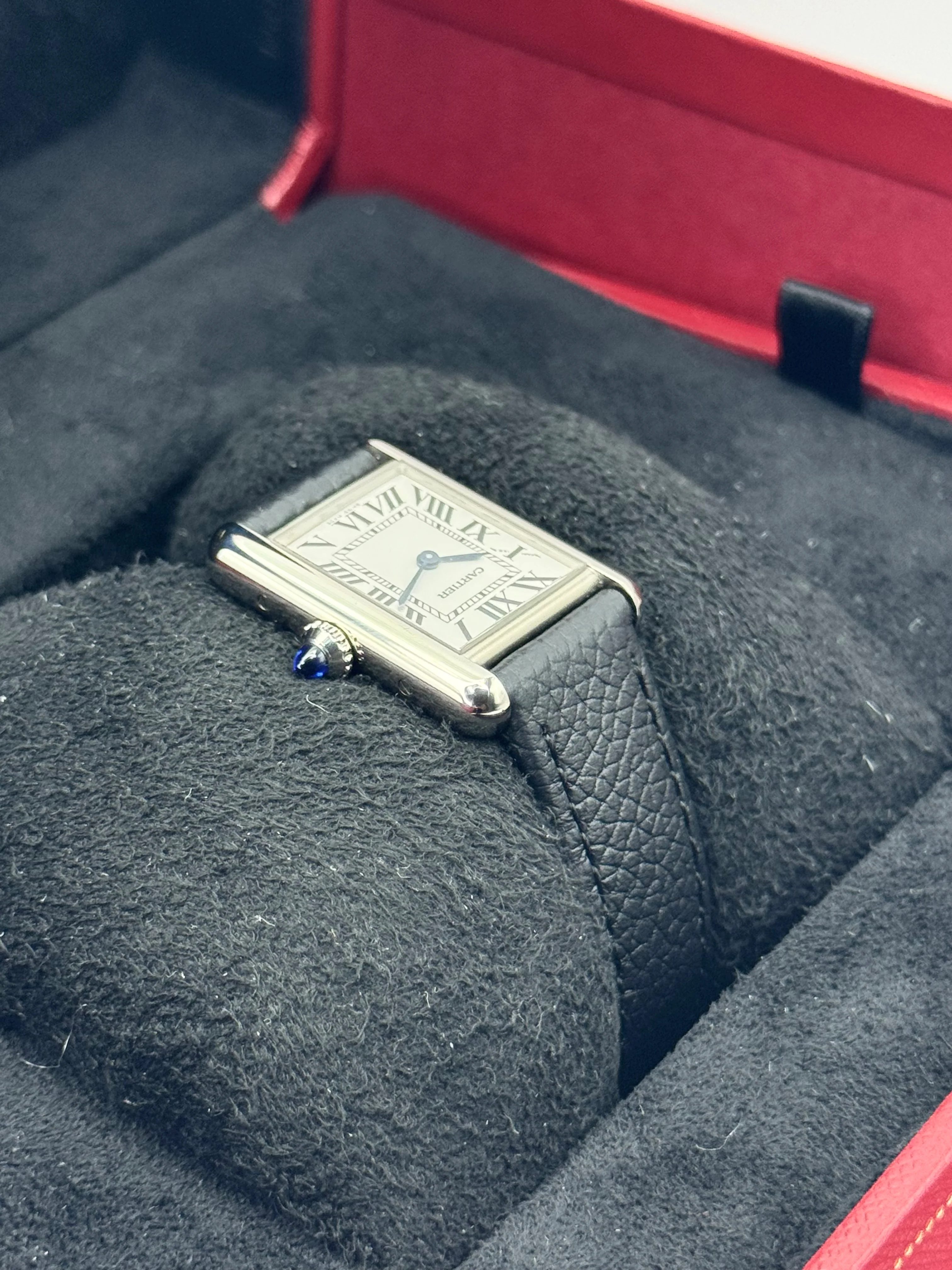 NEW 2024 Cartier Tank 29.5mm WSTA0042 Stainless Steel White Dial - Image 8