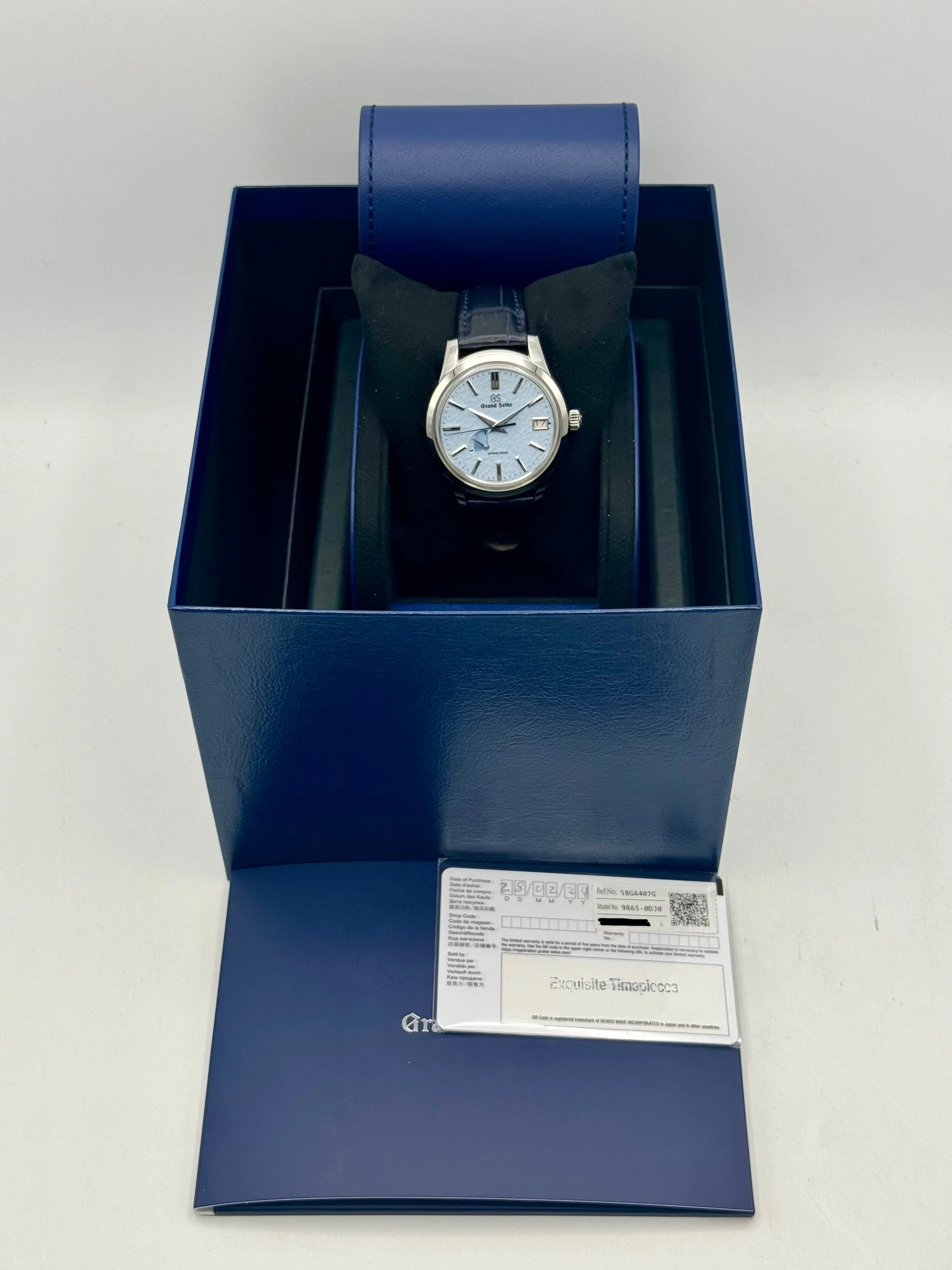 NEW 2024 Grand Seiko Elegance Collection 40.2mm SBGA407G Blue Dial - Image 12