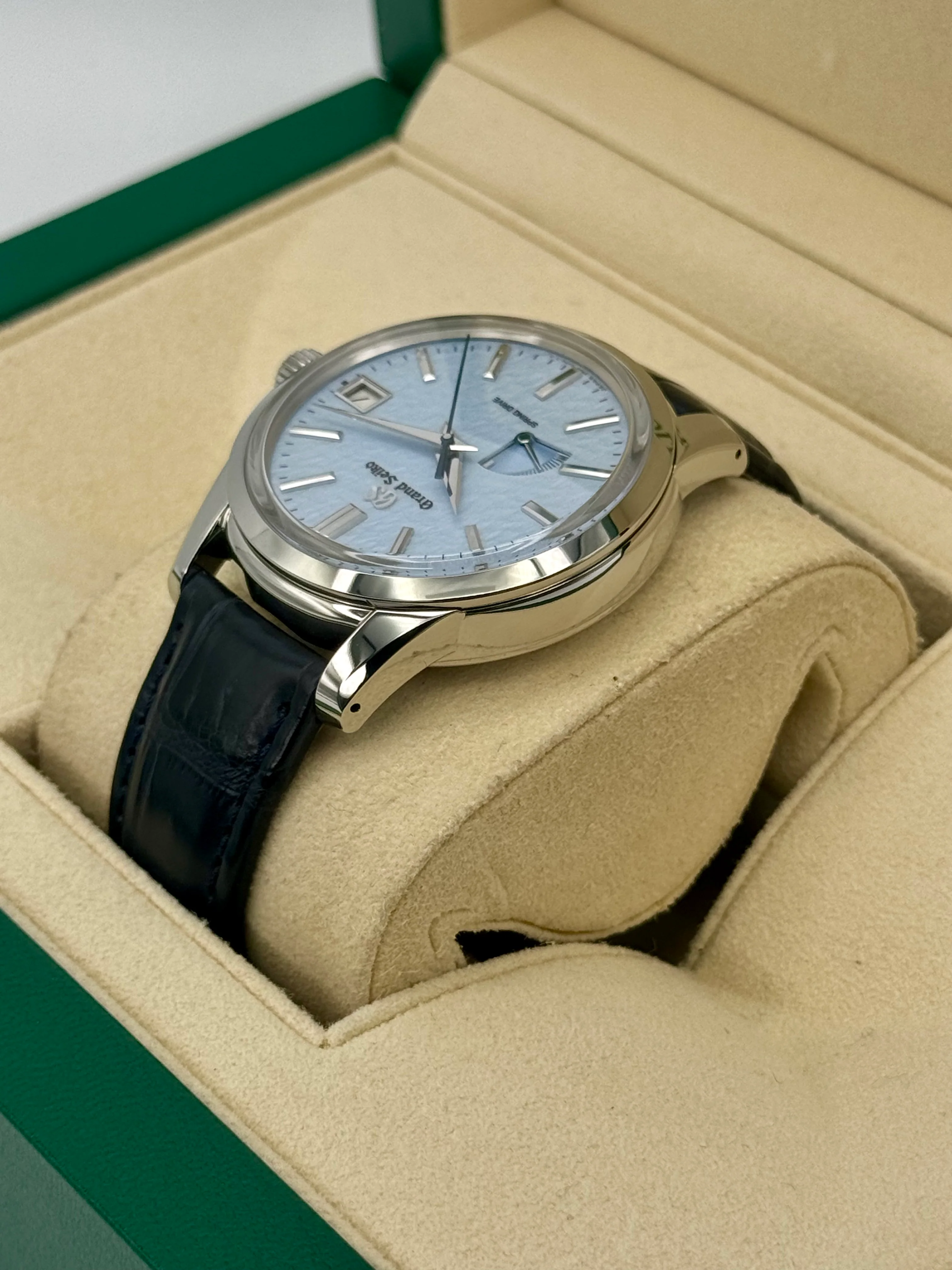 NEW 2024 Grand Seiko Elegance Collection 40.2mm SBGA407G Blue Dial - Image 7