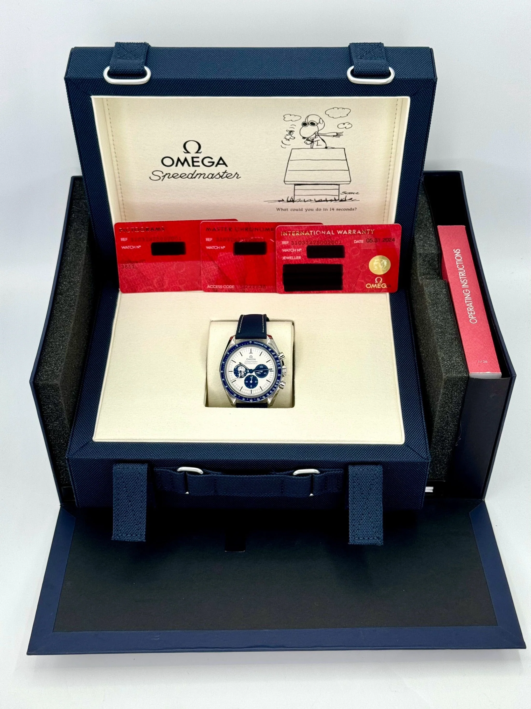 NEW 2024 Omega Speedmaster Silver Snoopy Award 310.32.42.50.02.001 - Image 12