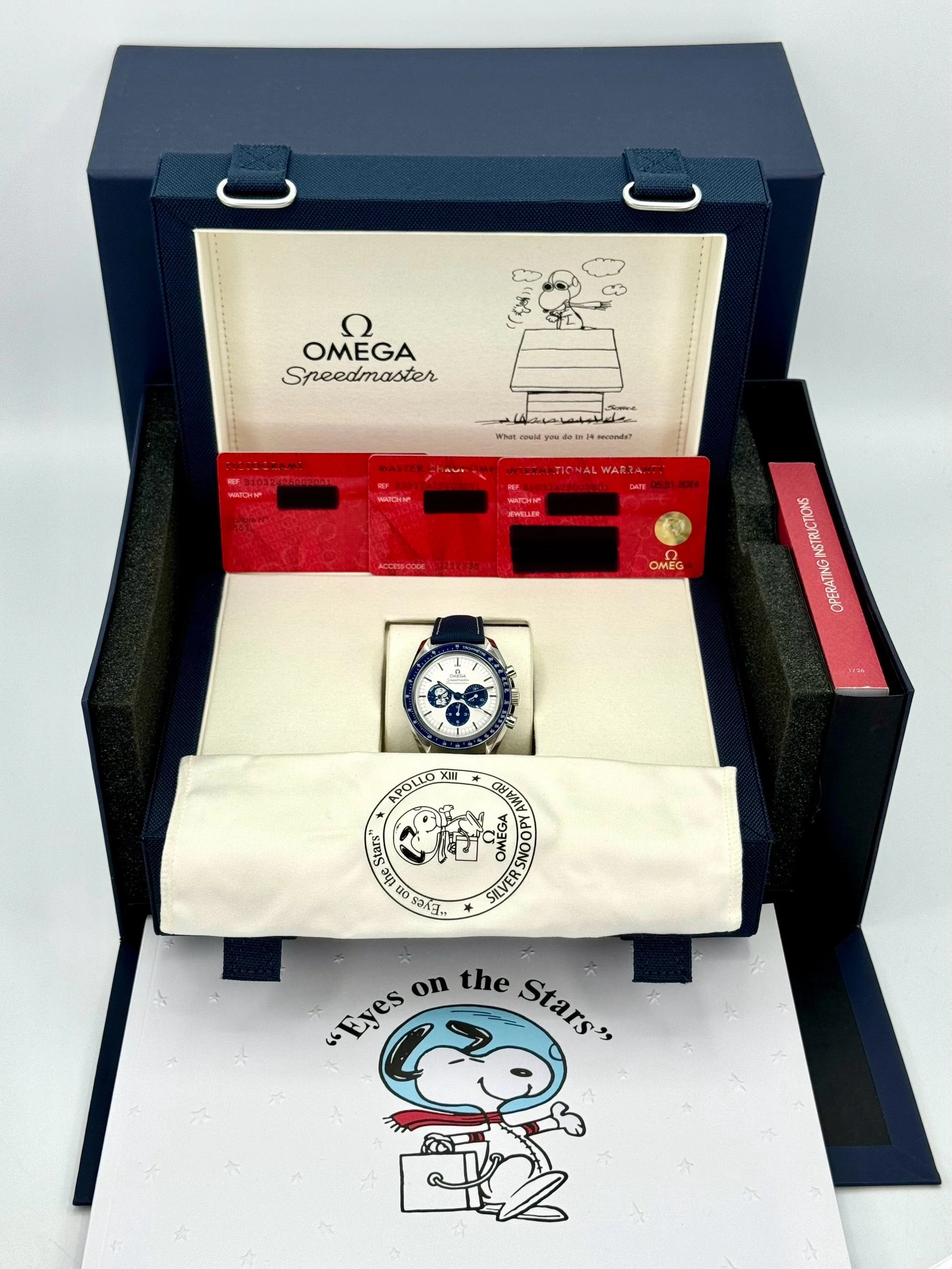 NEW 2024 Omega Speedmaster Silver Snoopy Award 310.32.42.50.02.001 - Image 13