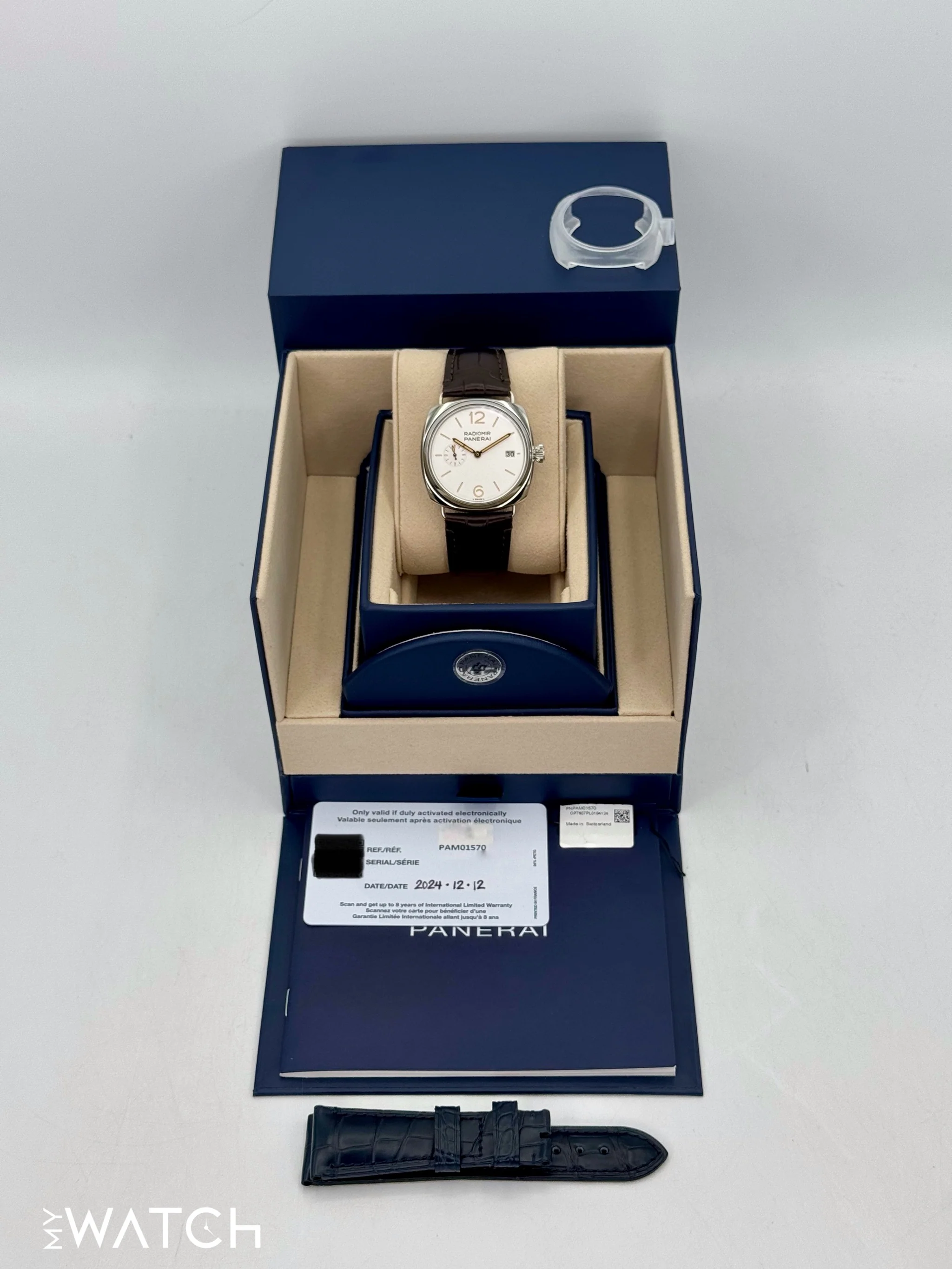 NEW 2024 Panerai Radiomir Quaranta 40mm PAM01570 Stainless Steel White Dial - Image 9