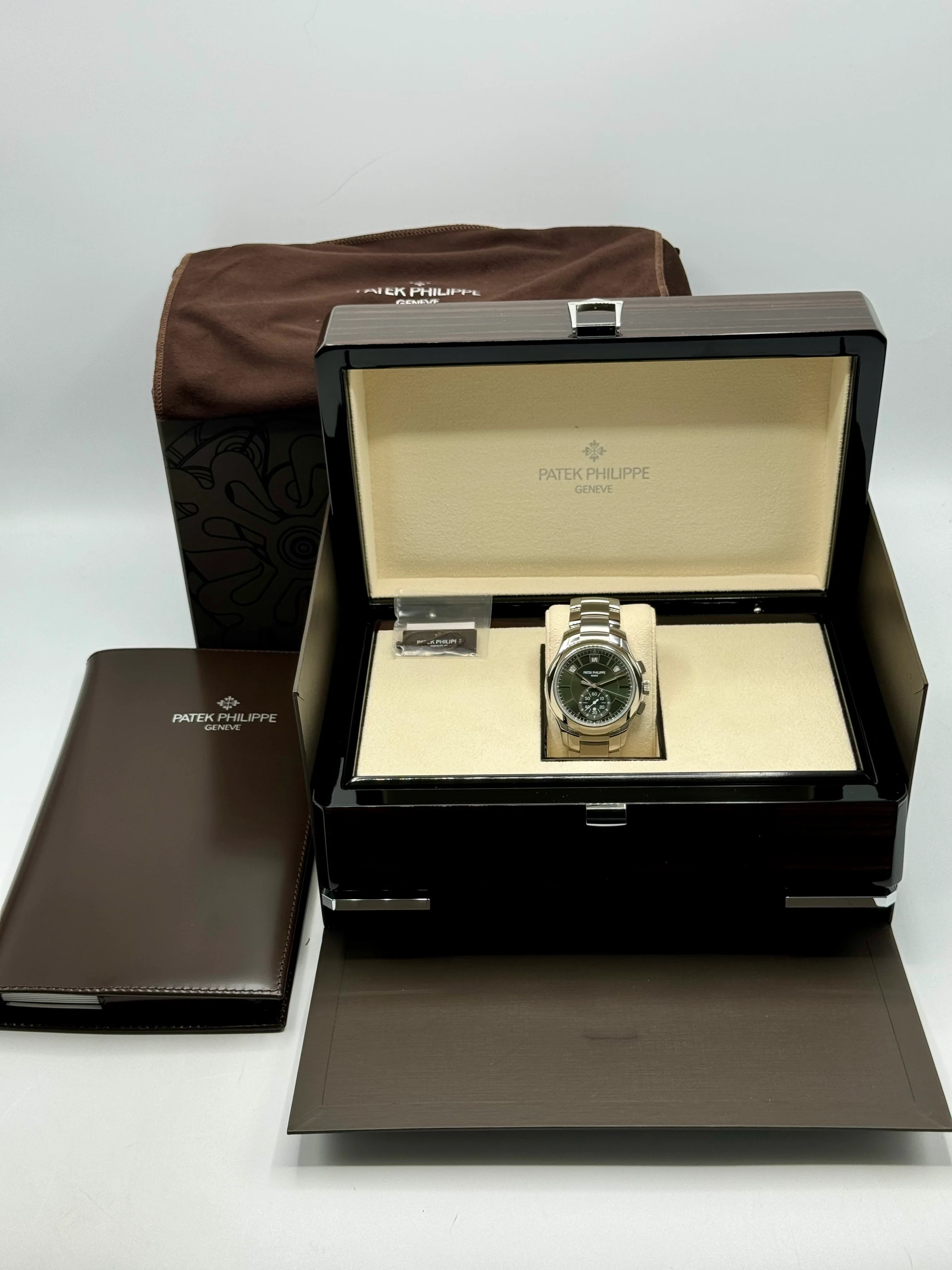 NEW 2024 Patek Philippe 5905/1A Flyback Chronograph Annual Calendar Olive Green Dial - Image 14