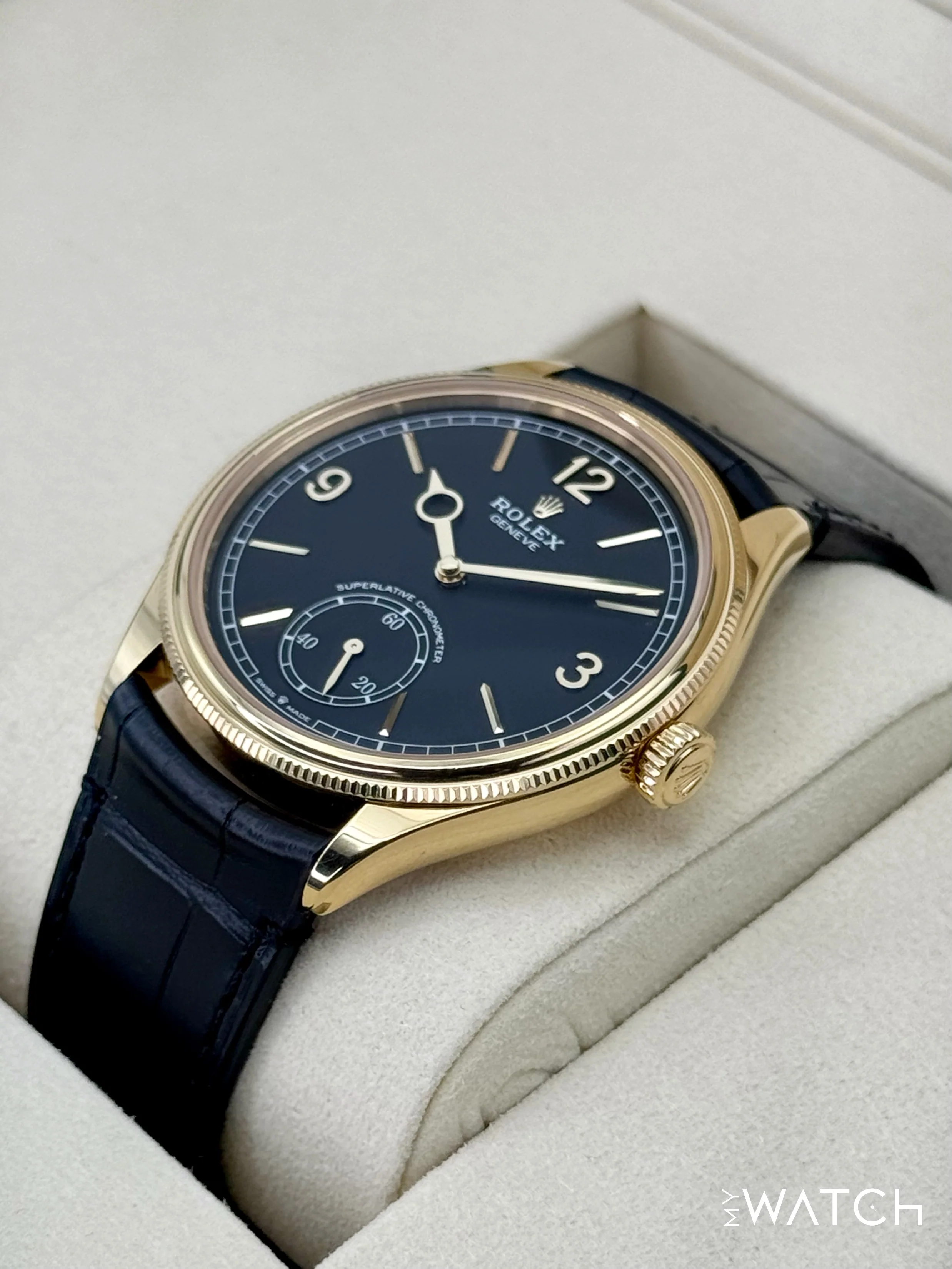 NEW 2025 Rolex 1908 39mm 52508 Yellow Gold Black Dial - Image 5