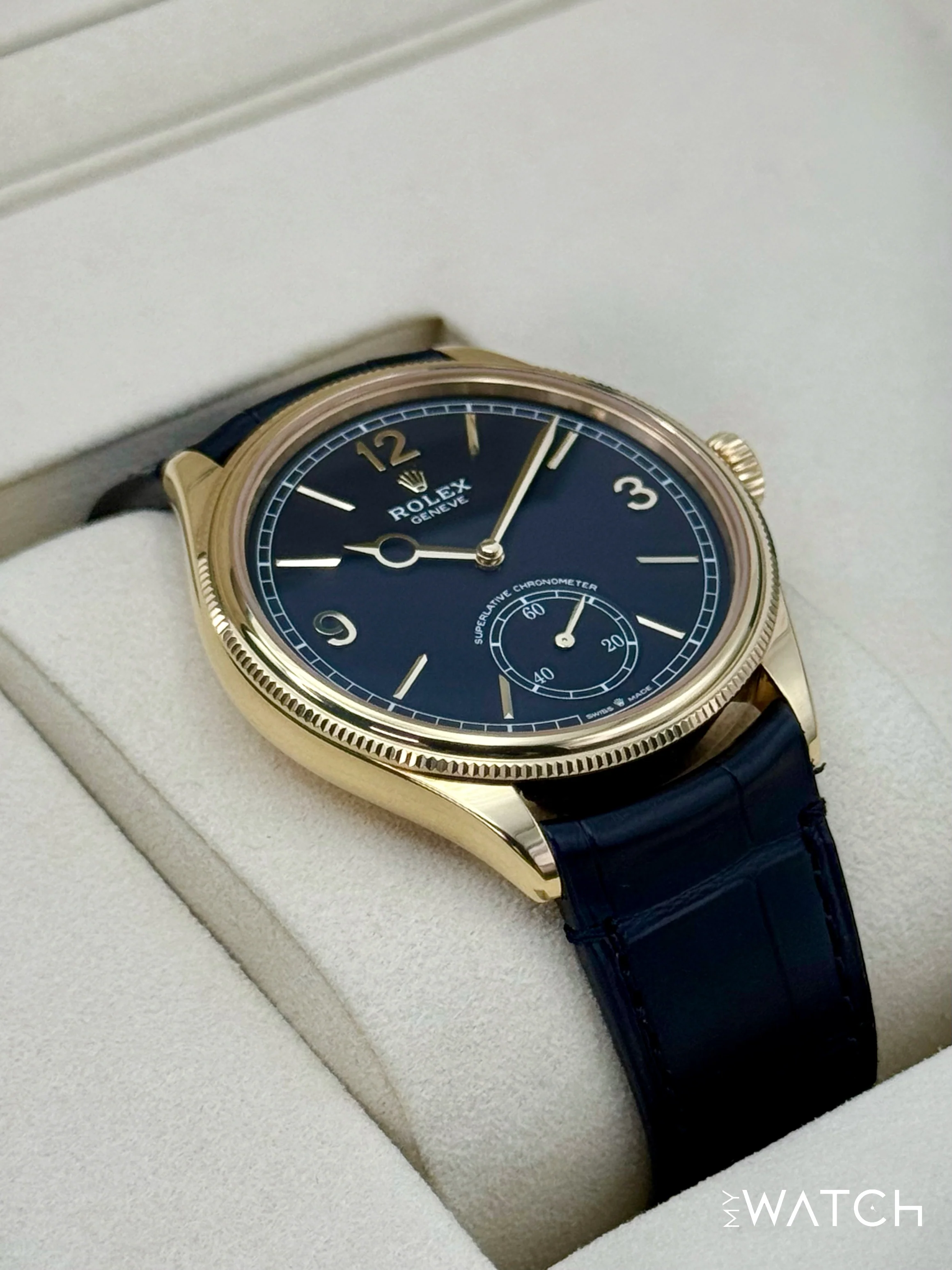 NEW 2025 Rolex 1908 39mm 52508 Yellow Gold Black Dial - Image 6