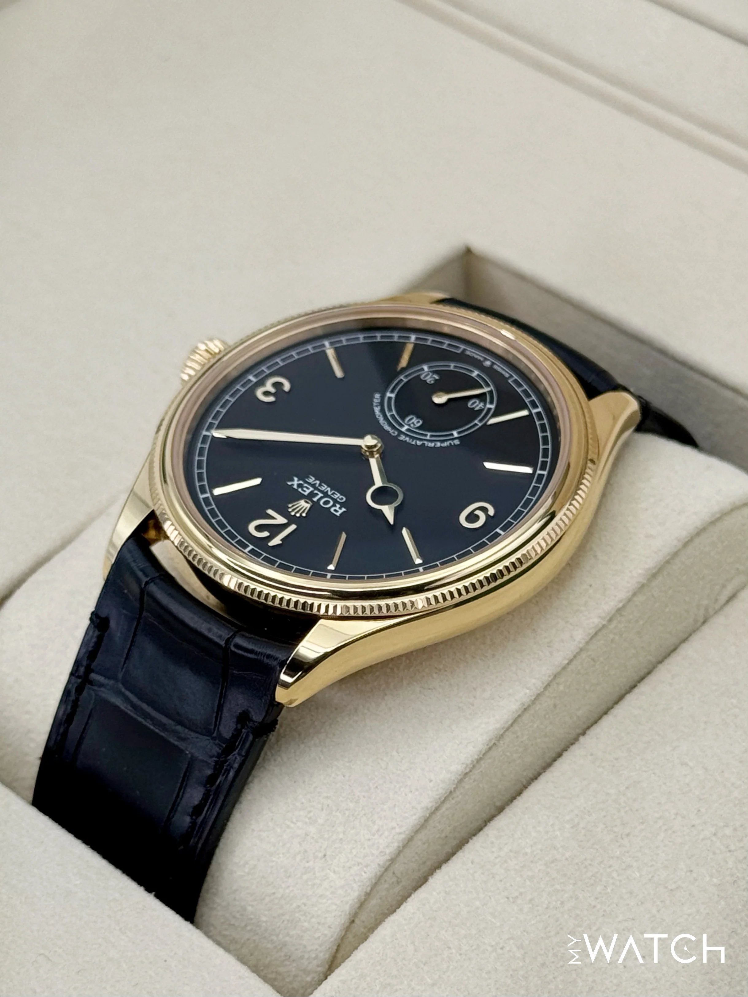 NEW 2025 Rolex 1908 39mm 52508 Yellow Gold Black Dial - Image 7