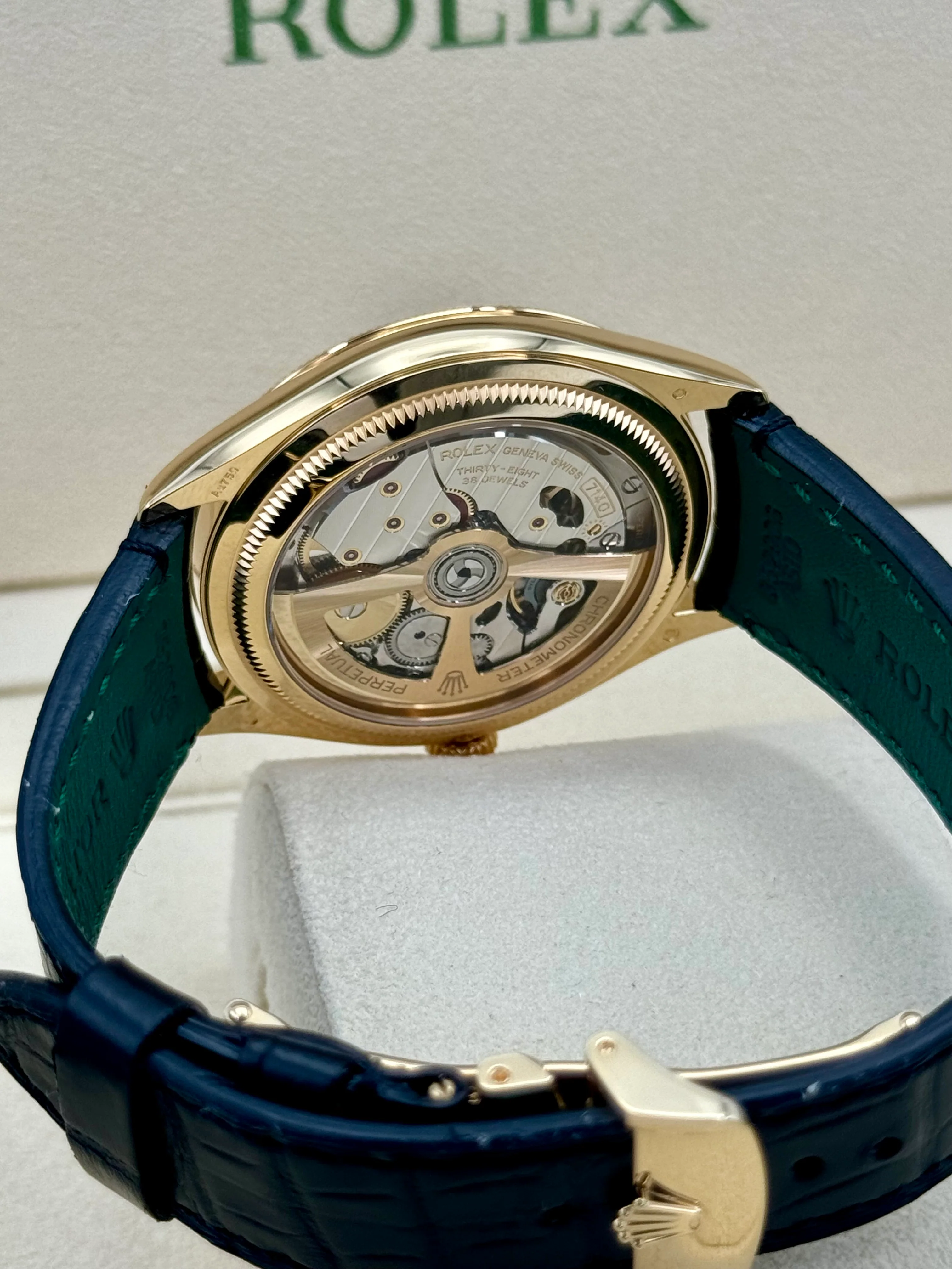 NEW 2024 Rolex 1908 39mm 52508 Yellow Gold Black Dial - Image 11