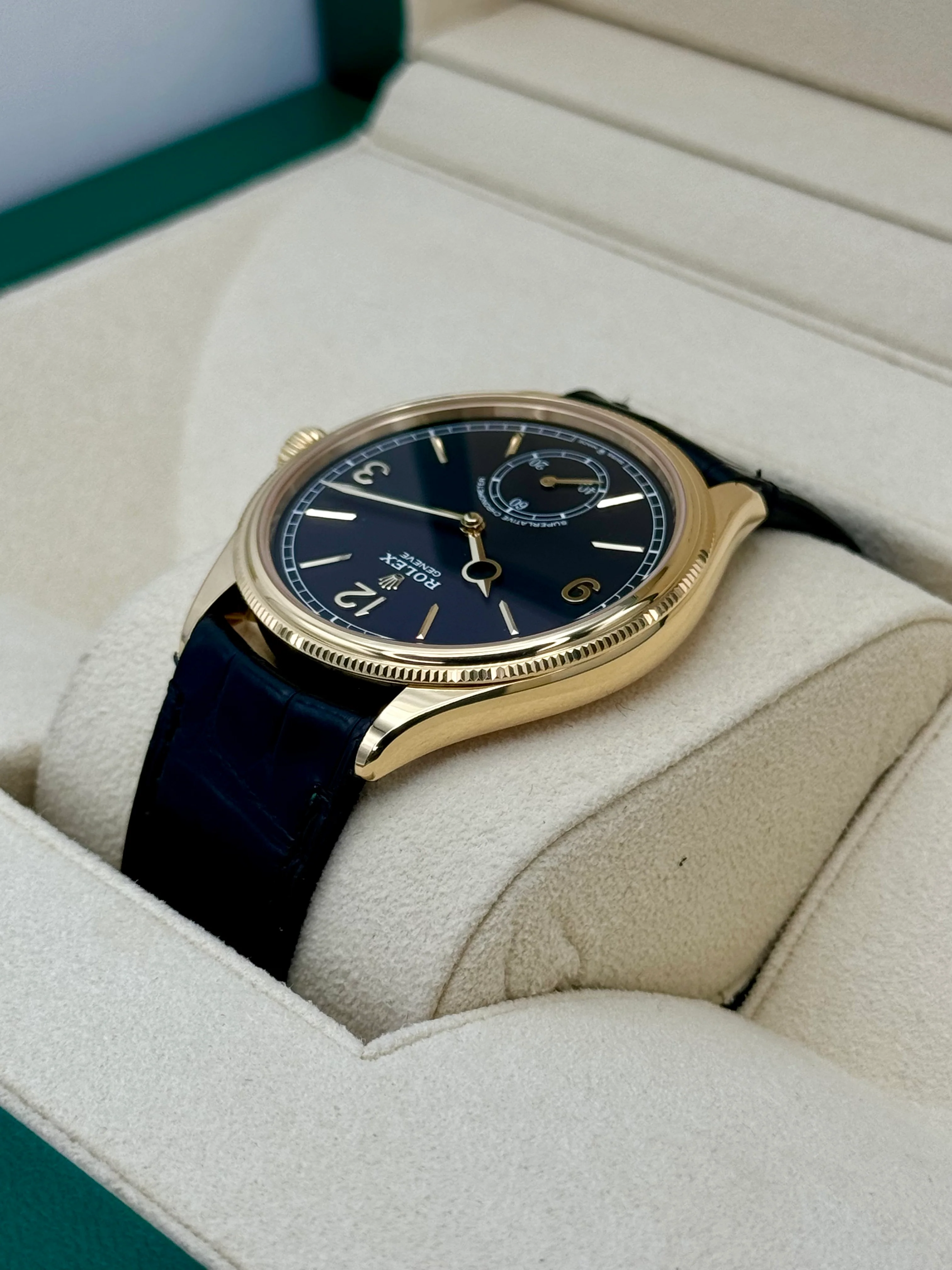 NEW 2024 Rolex 1908 39mm 52508 Yellow Gold Black Dial - Image 7